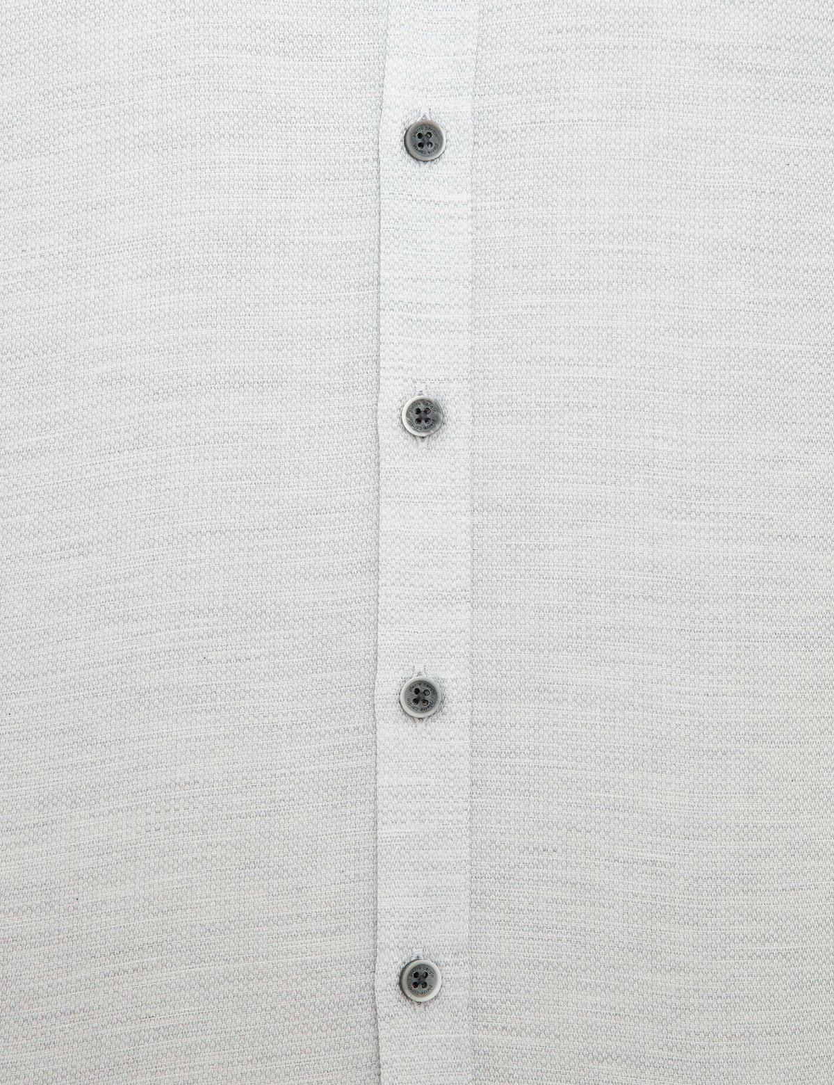 Gri Slim Fit Oxford Gömlek - 50219464012