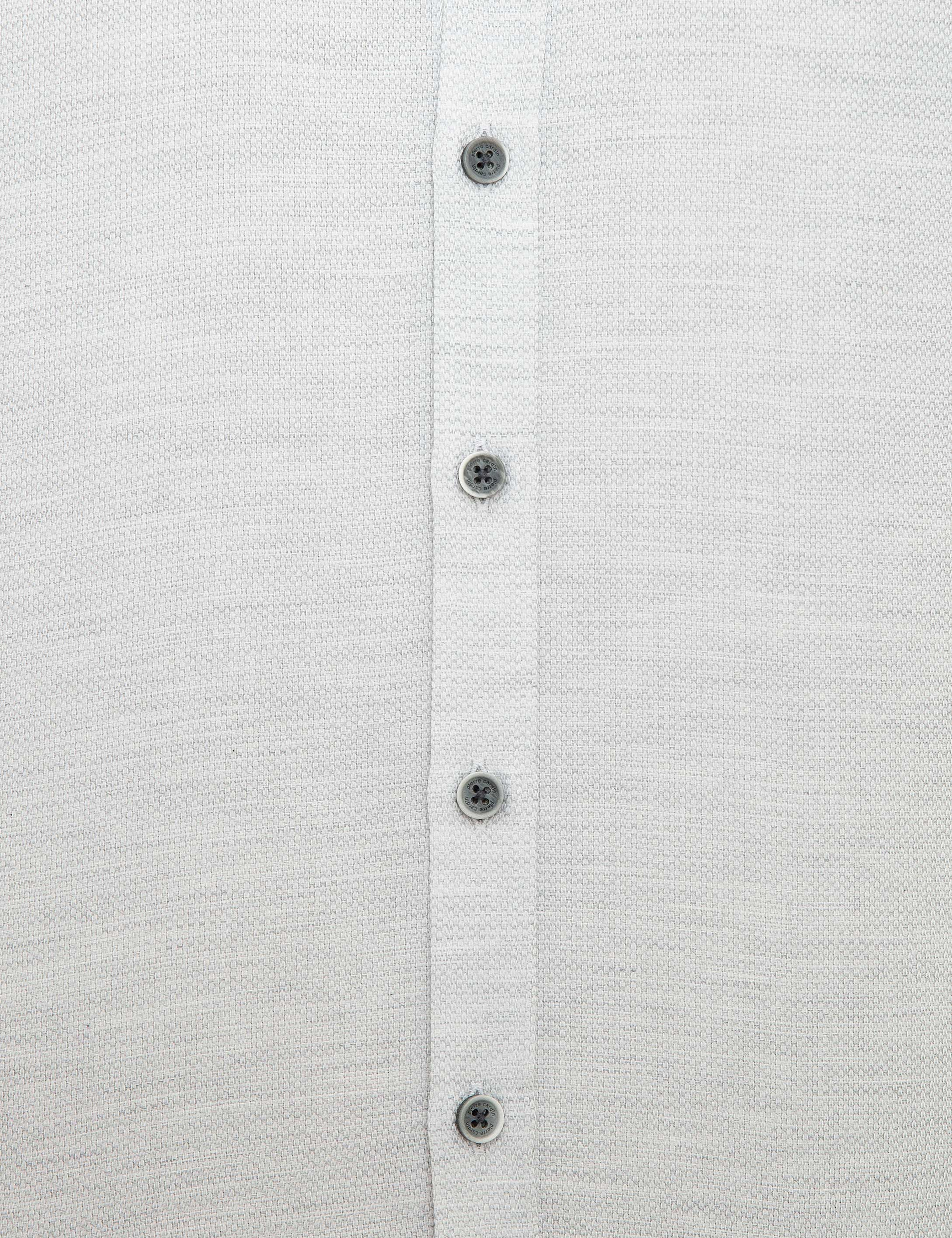 Gri Slim Fit Oxford Gömlek - Image 6
