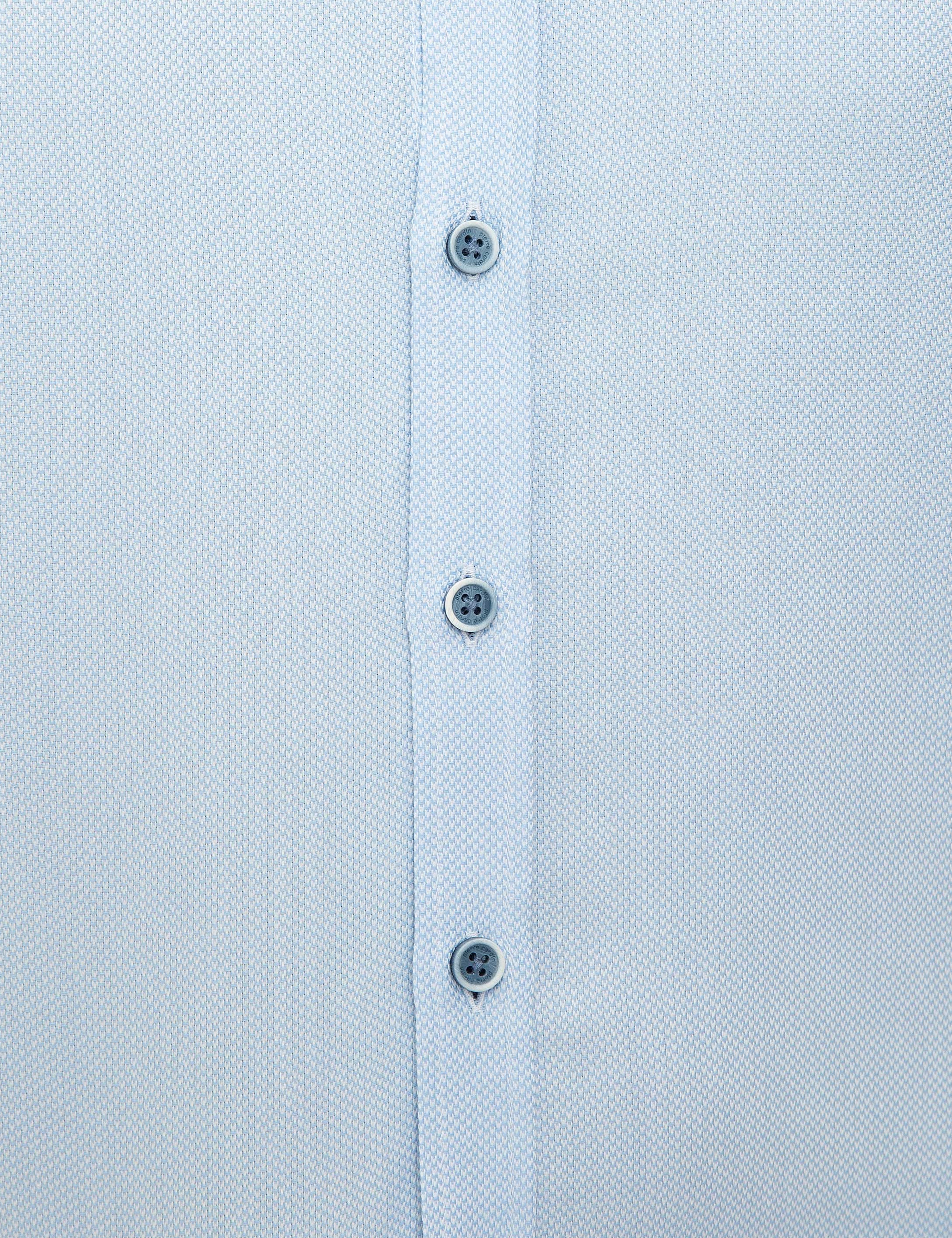 Açık Mavi Slim Fit Uzun Kollu Gömlek - Image 6