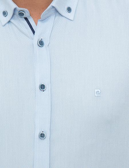 Açık Mavi Slim Fit Oxford Gömlek - 50219464020