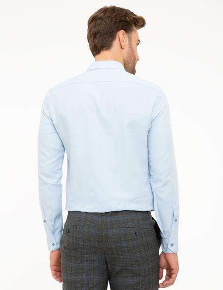 Açık Mavi Slim Fit Oxford Gömlek - 50219464020