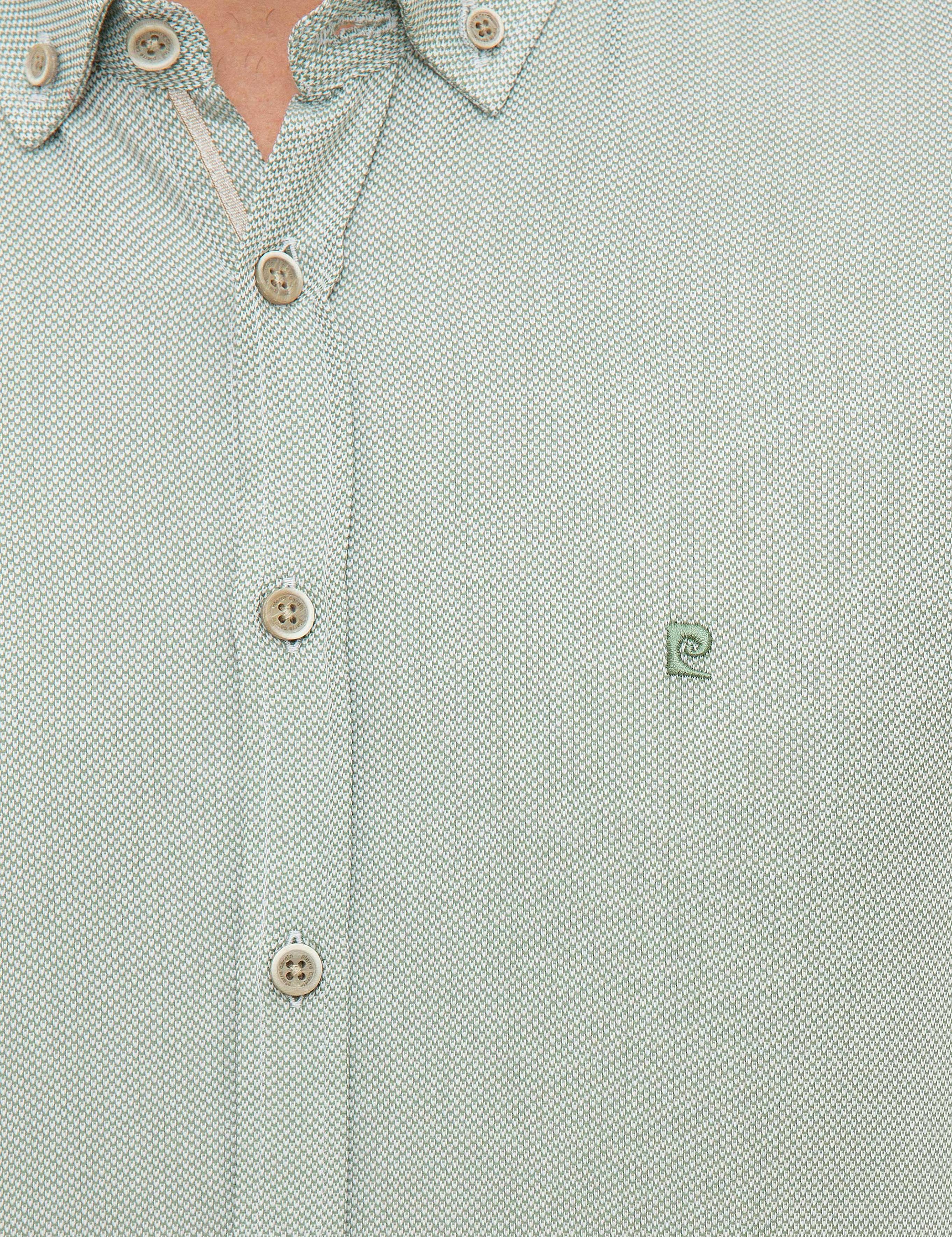 Yeşil Slim Fit Uzun Kollu Gömlek