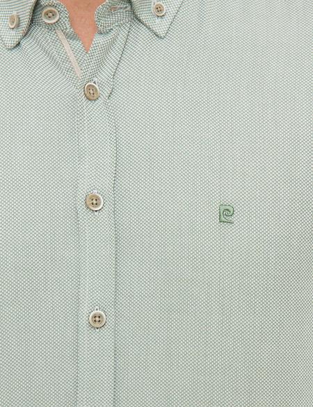 Yeşil Slim Fit Uzun Kollu Gömlek - 50219464037