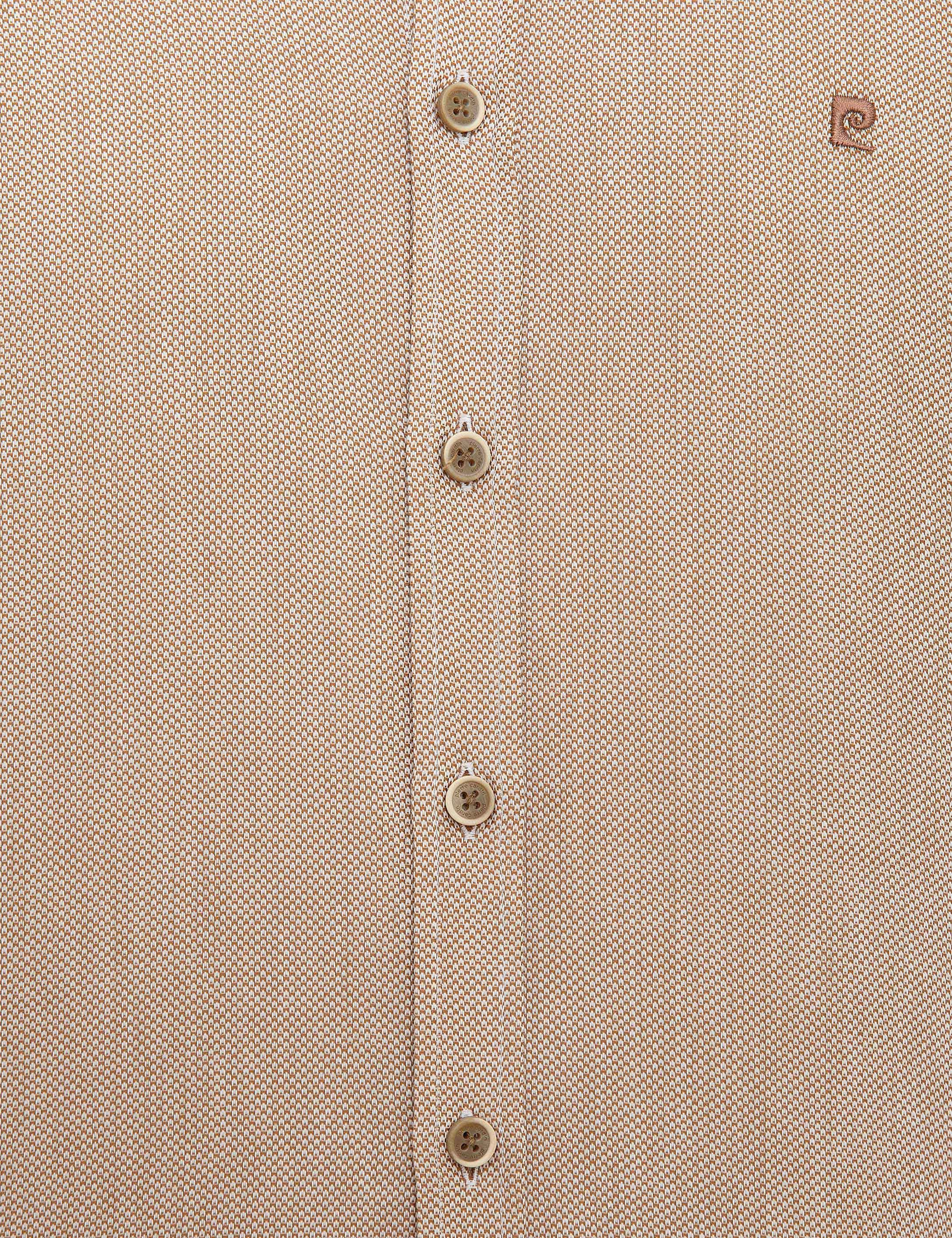 Bej Slim Fit Oxford Gömlek