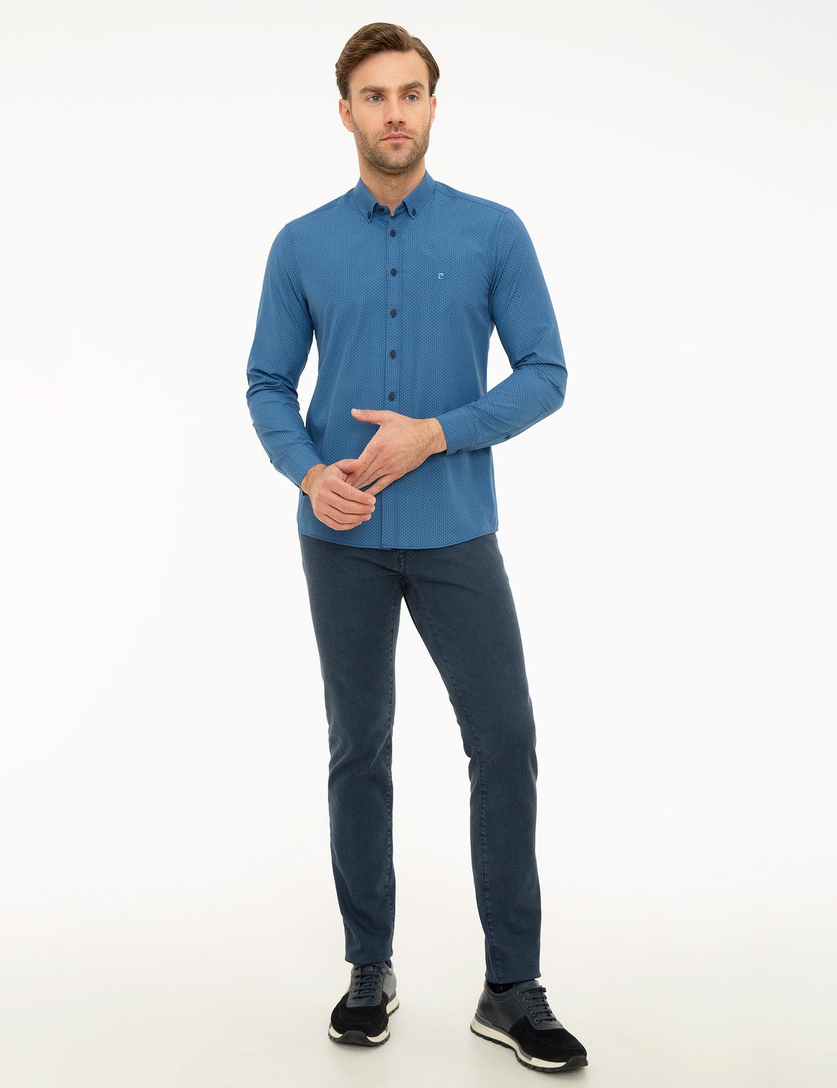 Lacivert Slim Fit Gömlek - 50218348003