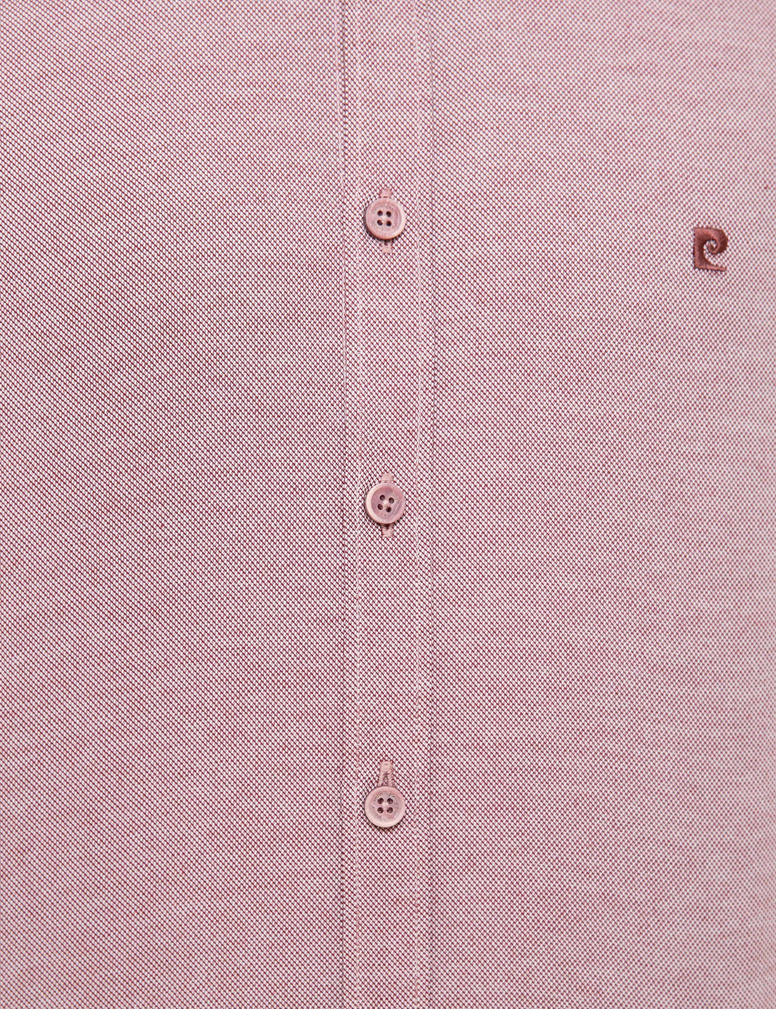 Bordo Slim Fit Oxford Gömlek