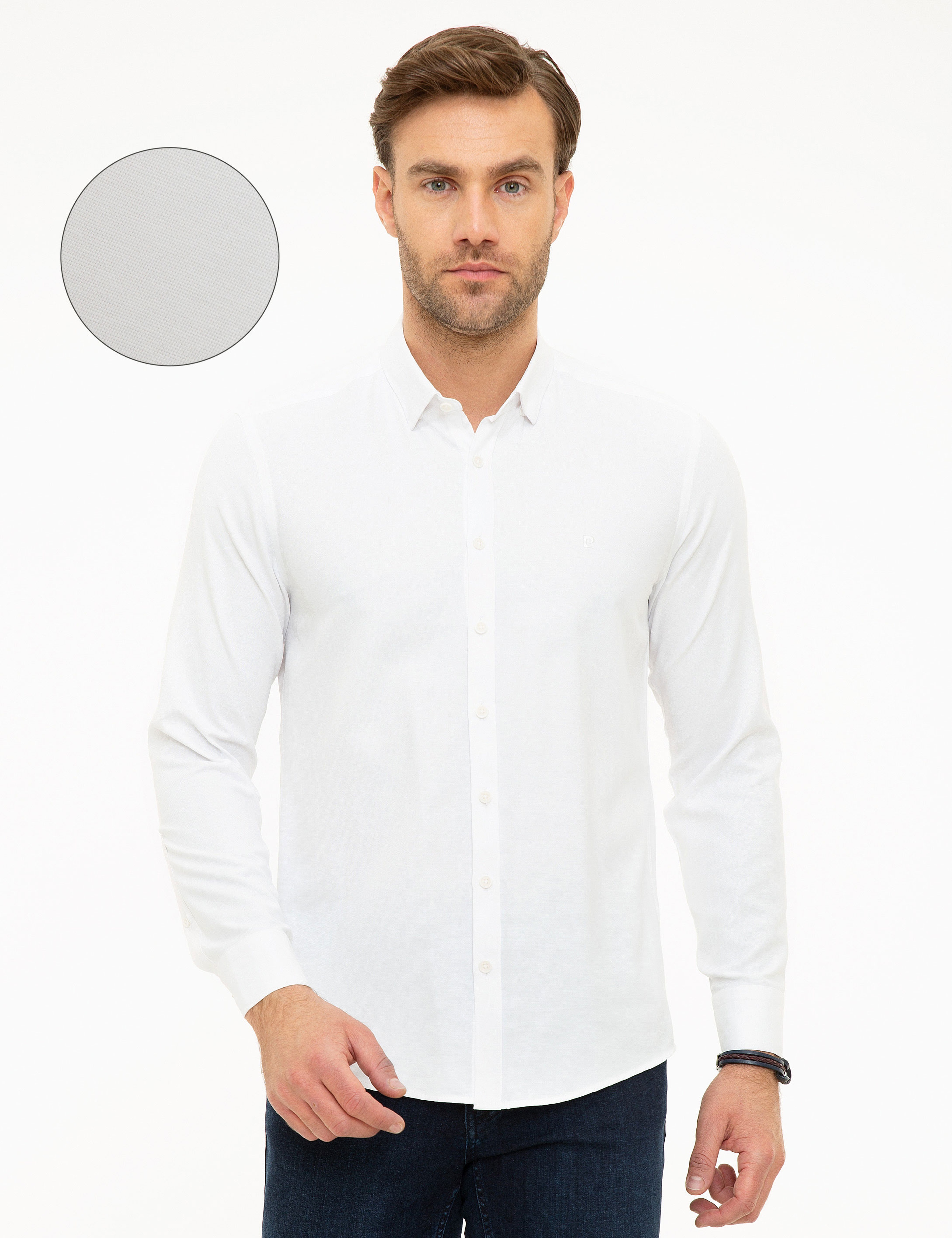 Beyaz Slim Fit Gömlek - Image 1
