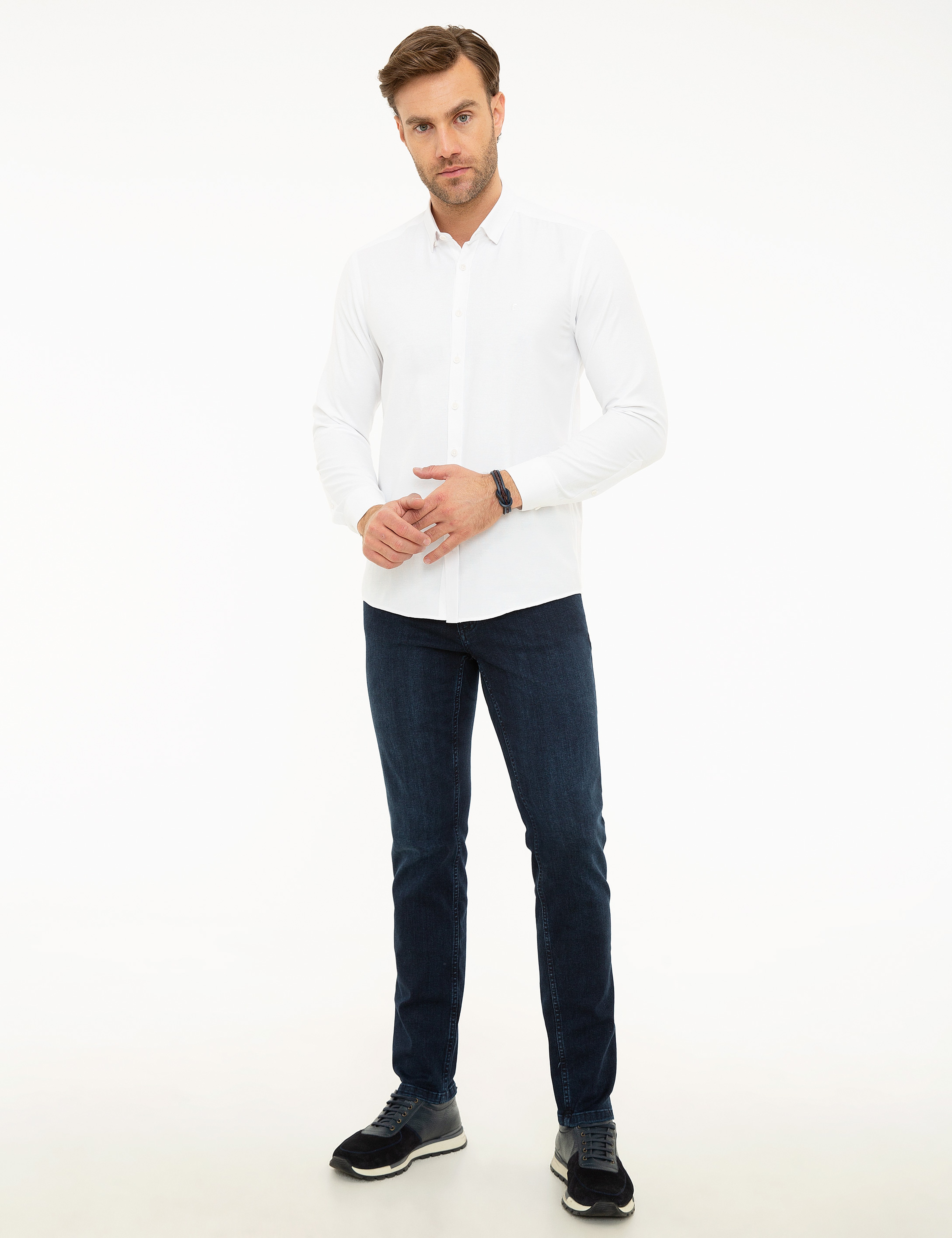 Beyaz Slim Fit Gömlek - Image 4
