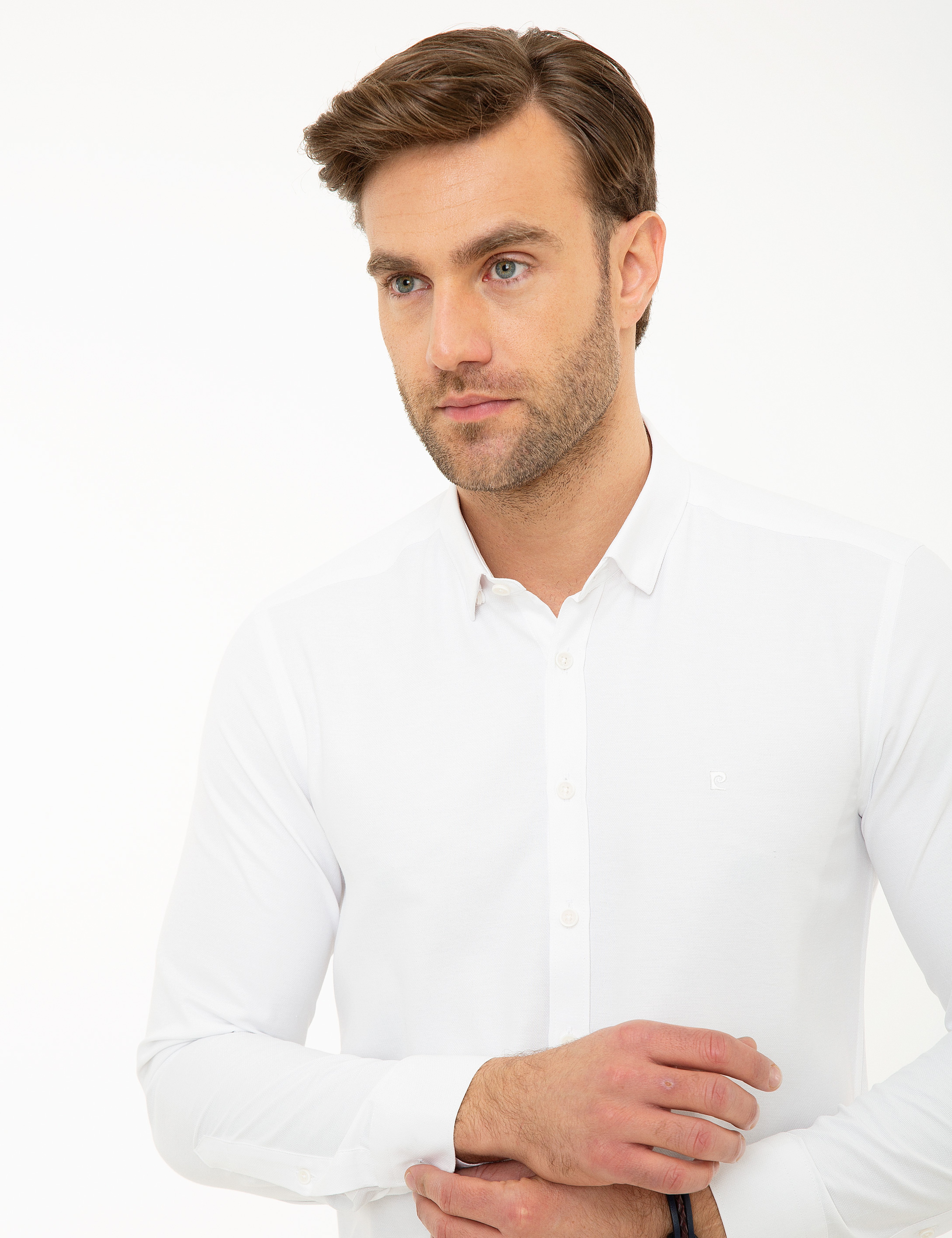 Beyaz Slim Fit Gömlek - Image 2
