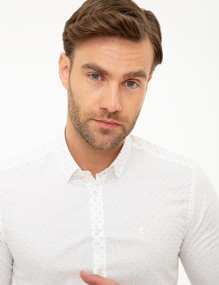 Bej Slim Fit Uzun Kollu Gömlek - 50219466001