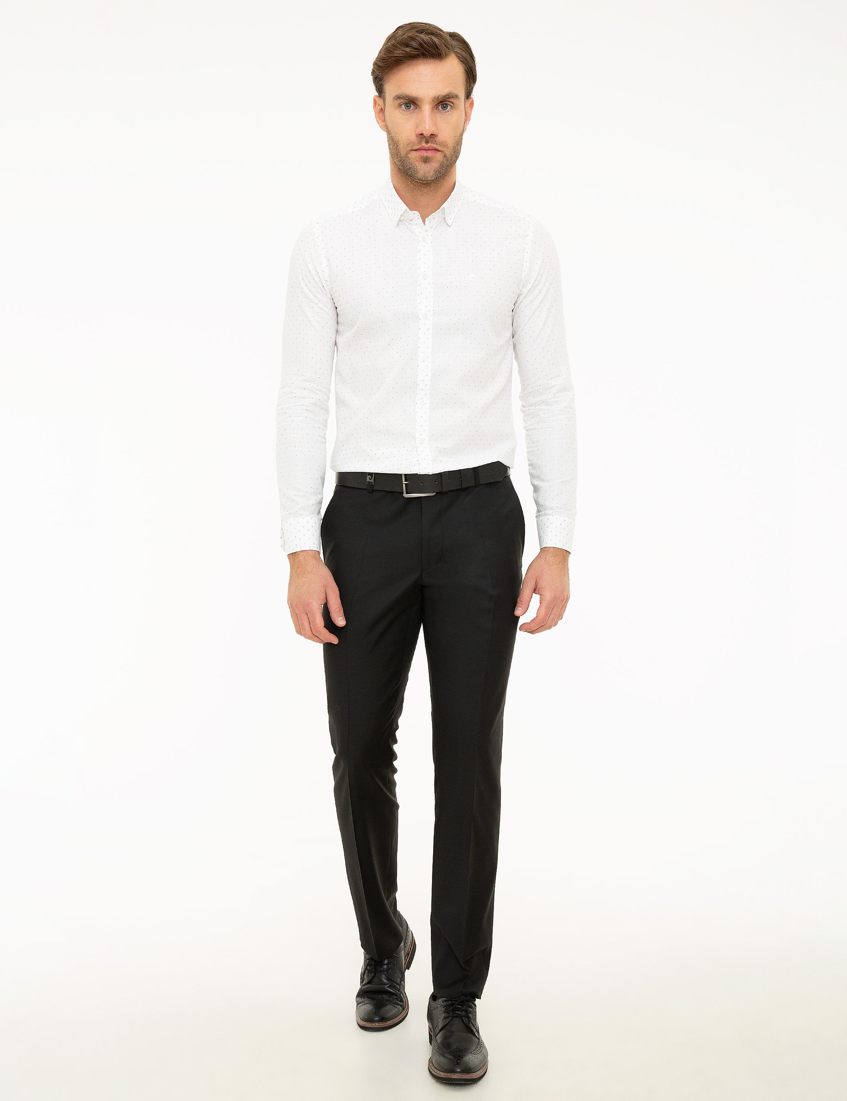 Bej Slim Fit Uzun Kollu Gömlek