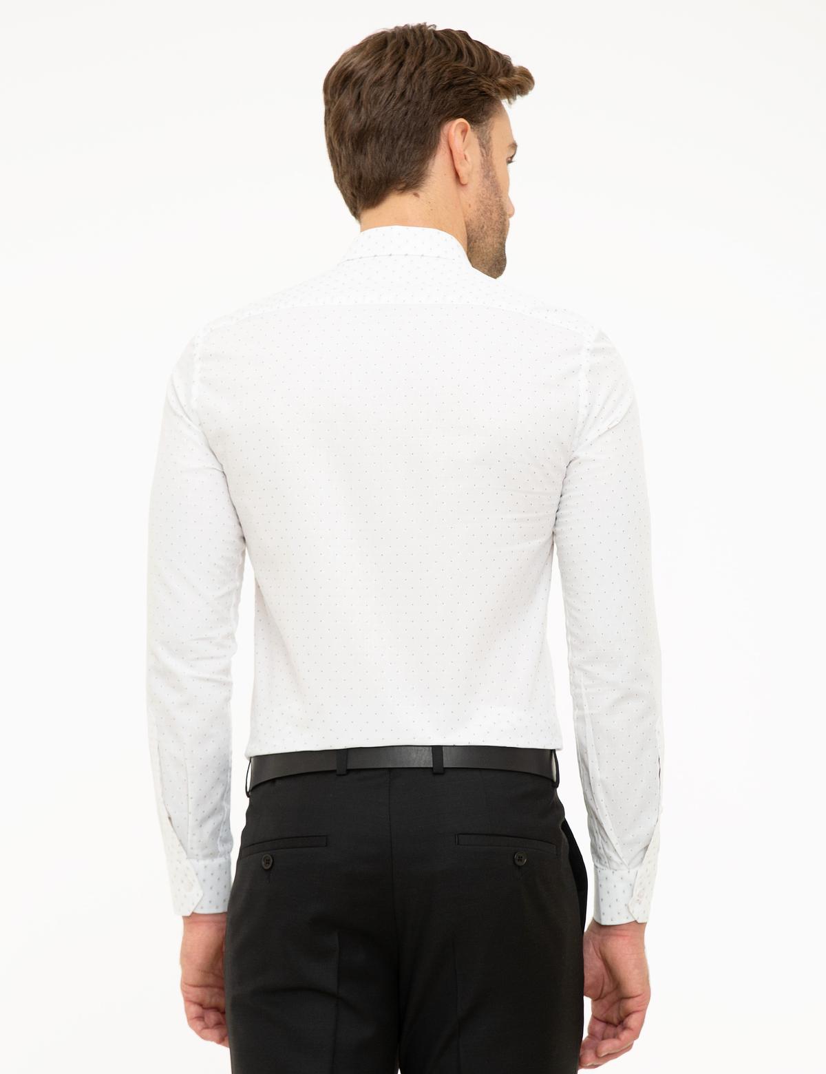 Bej Slim Fit Uzun Kollu Gömlek - 50219466001