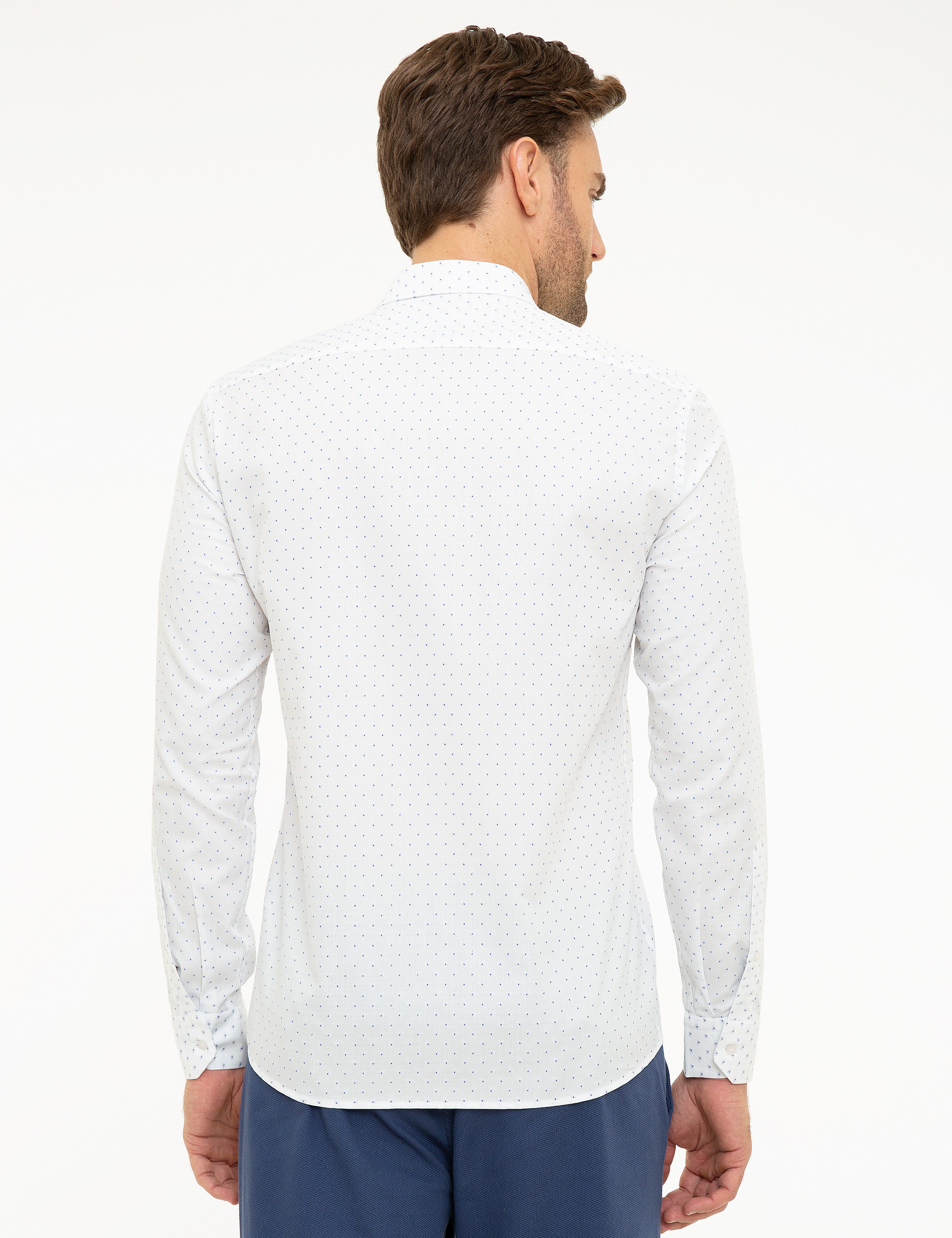 Mavi Slim Fit Gömlek - Image 3
