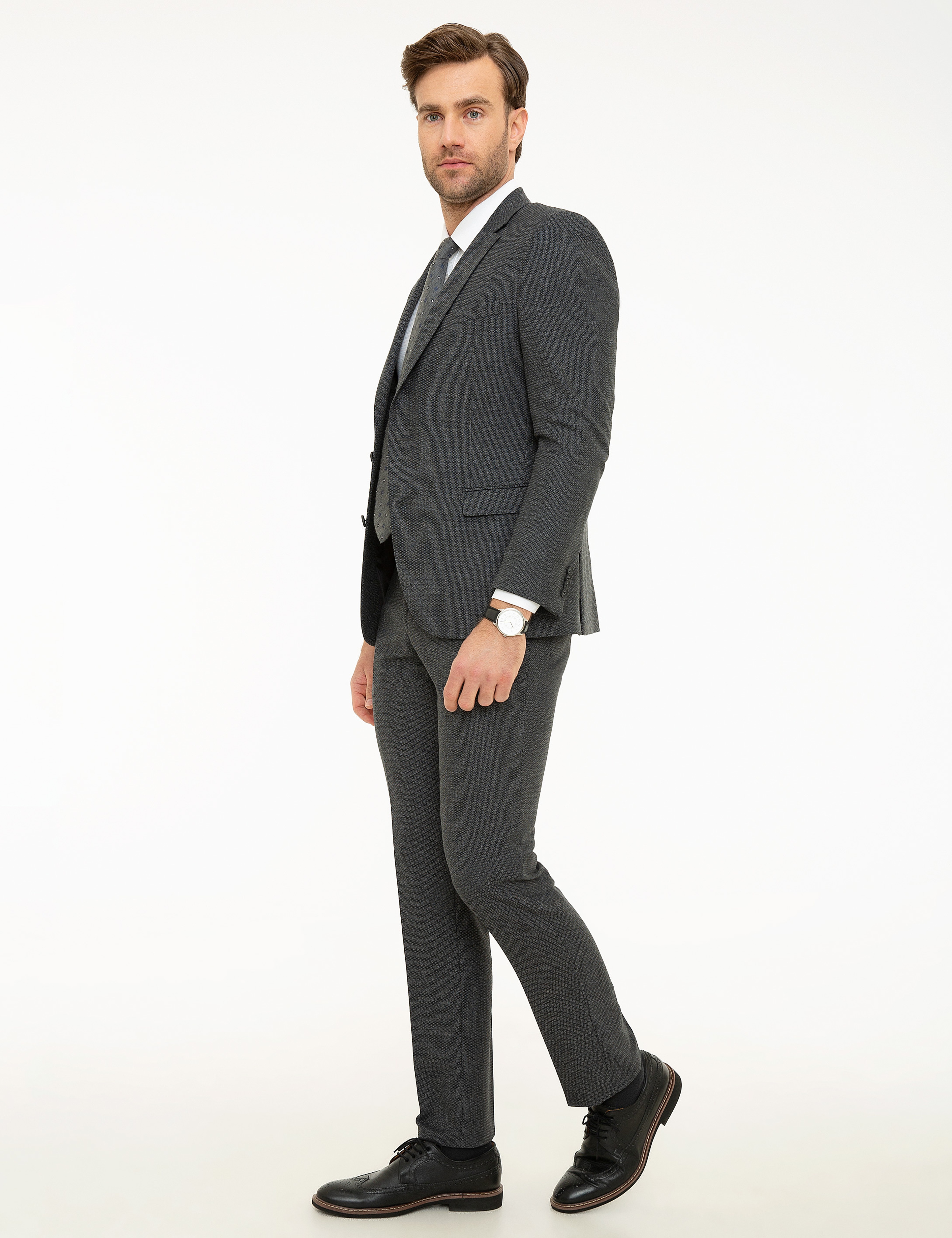 Füme Slim Fit Takım Elbise - Image 3