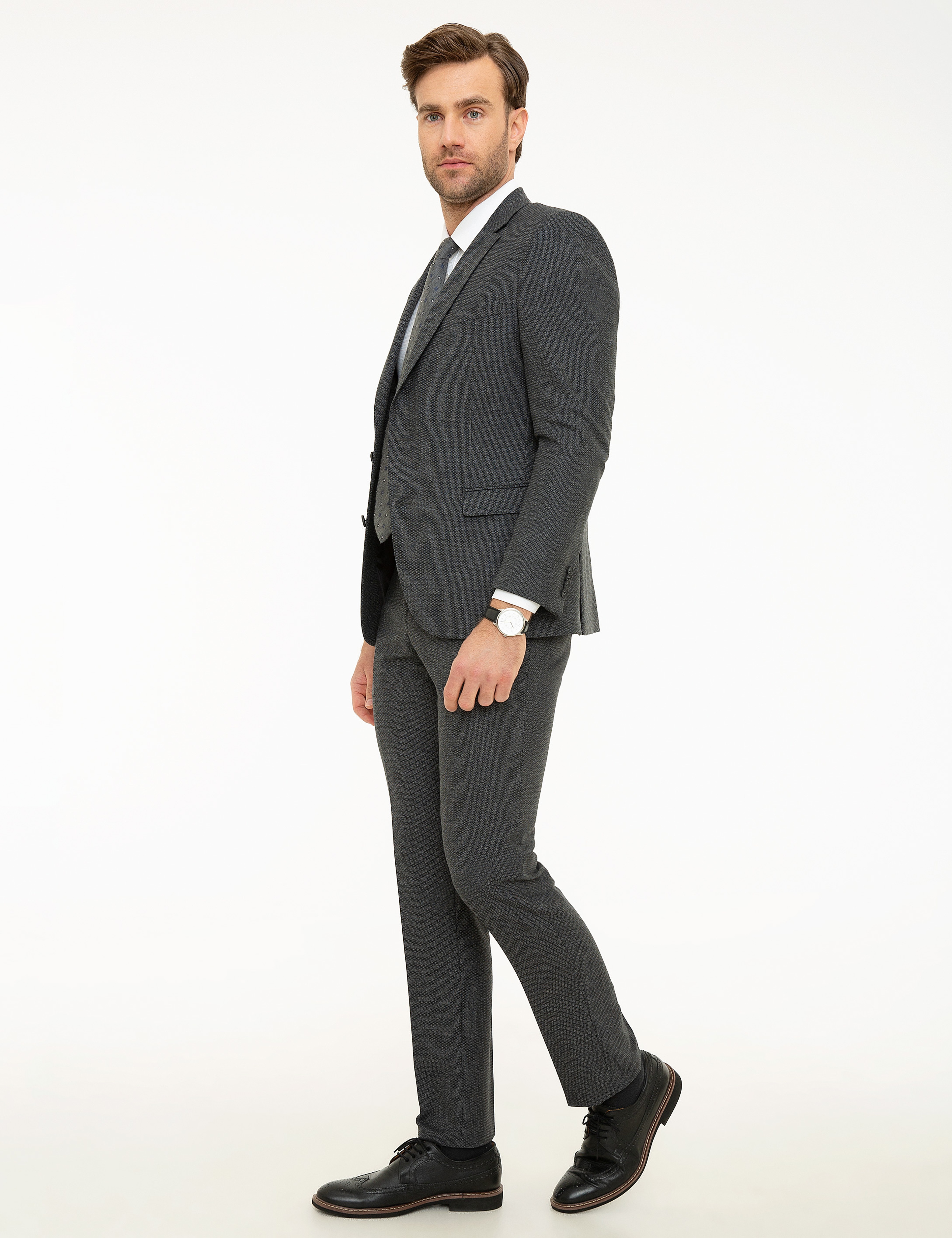 Füme Slim Fit Takım Elbise