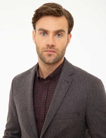 Bordo Slim Fit Ceket - 50216068011