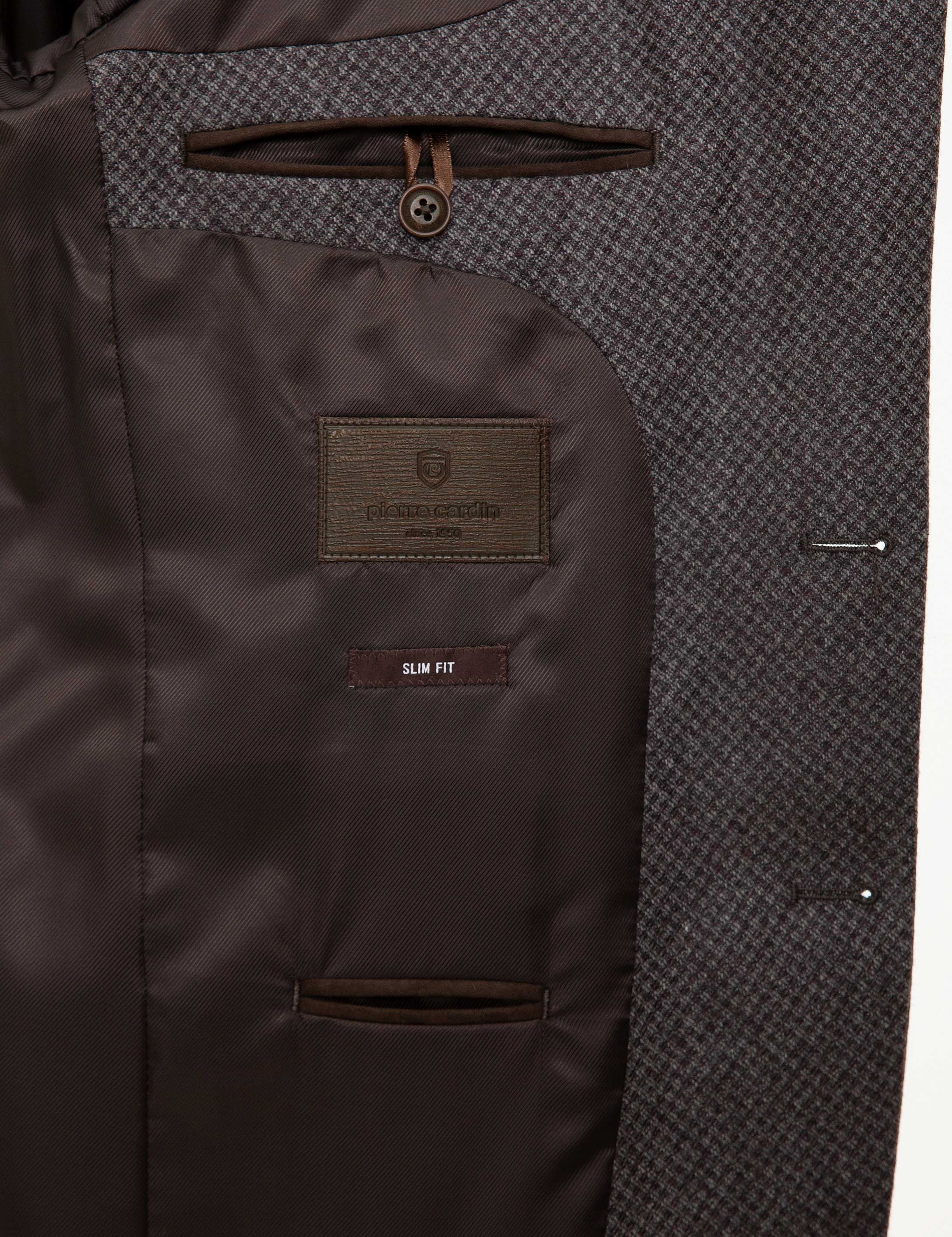 Bordo Slim Fit Ceket - Image 6