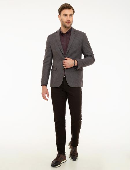 Bordo Slim Fit Ceket - 50216068011