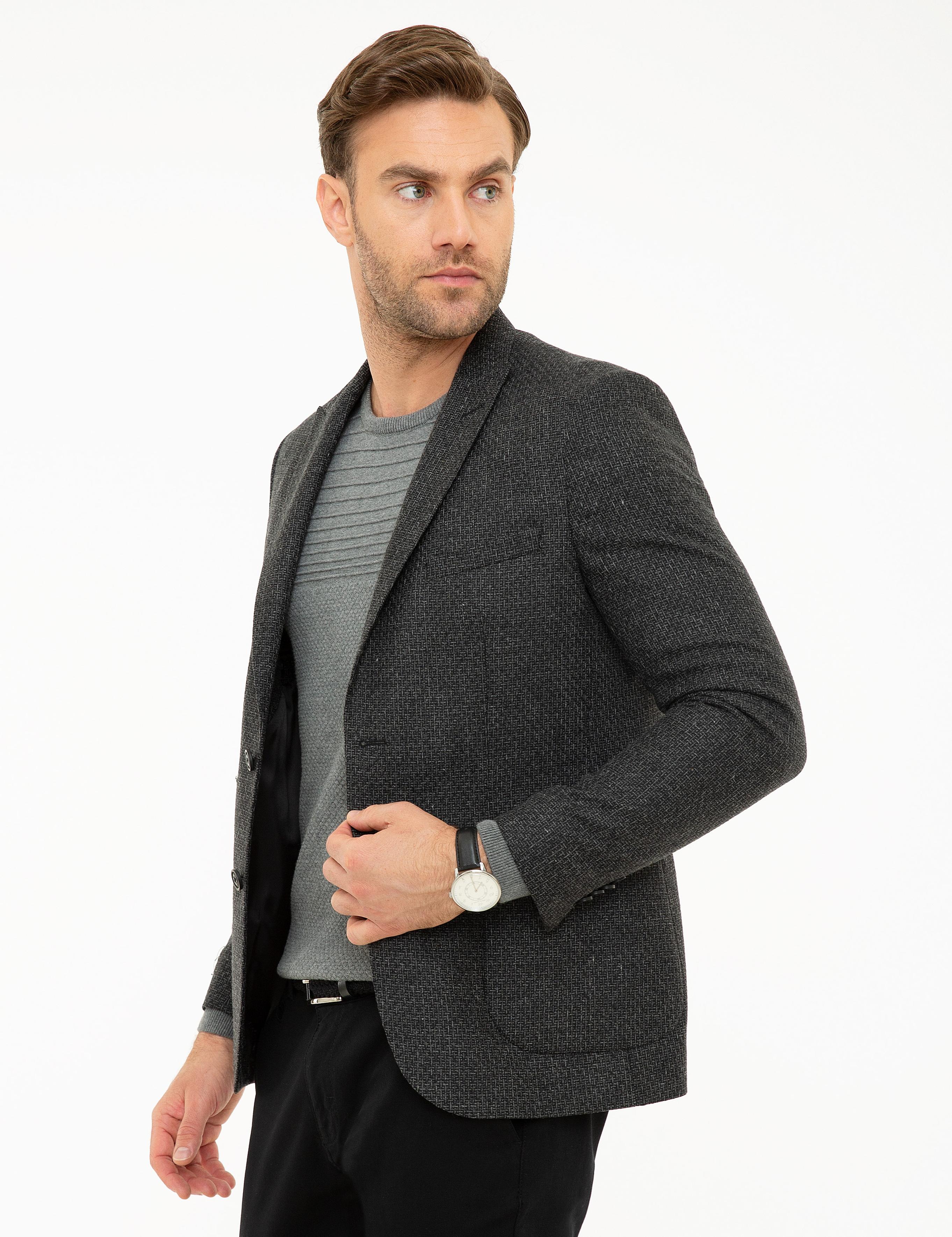 Siyah Slim Fit Ceket
