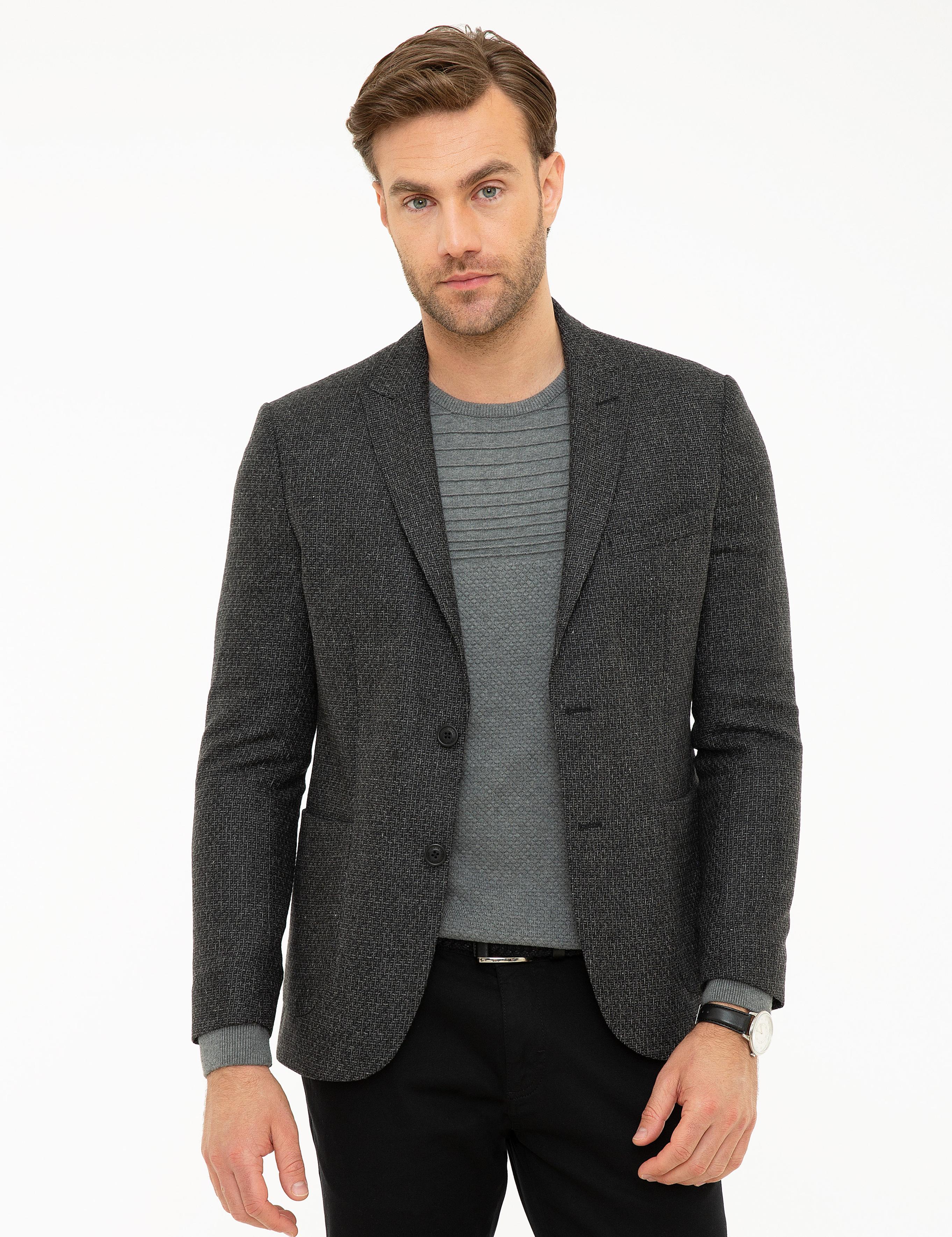 Siyah Slim Fit Ceket
