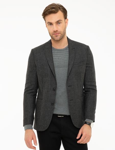 Siyah Slim Fit Ceket - 50216606018