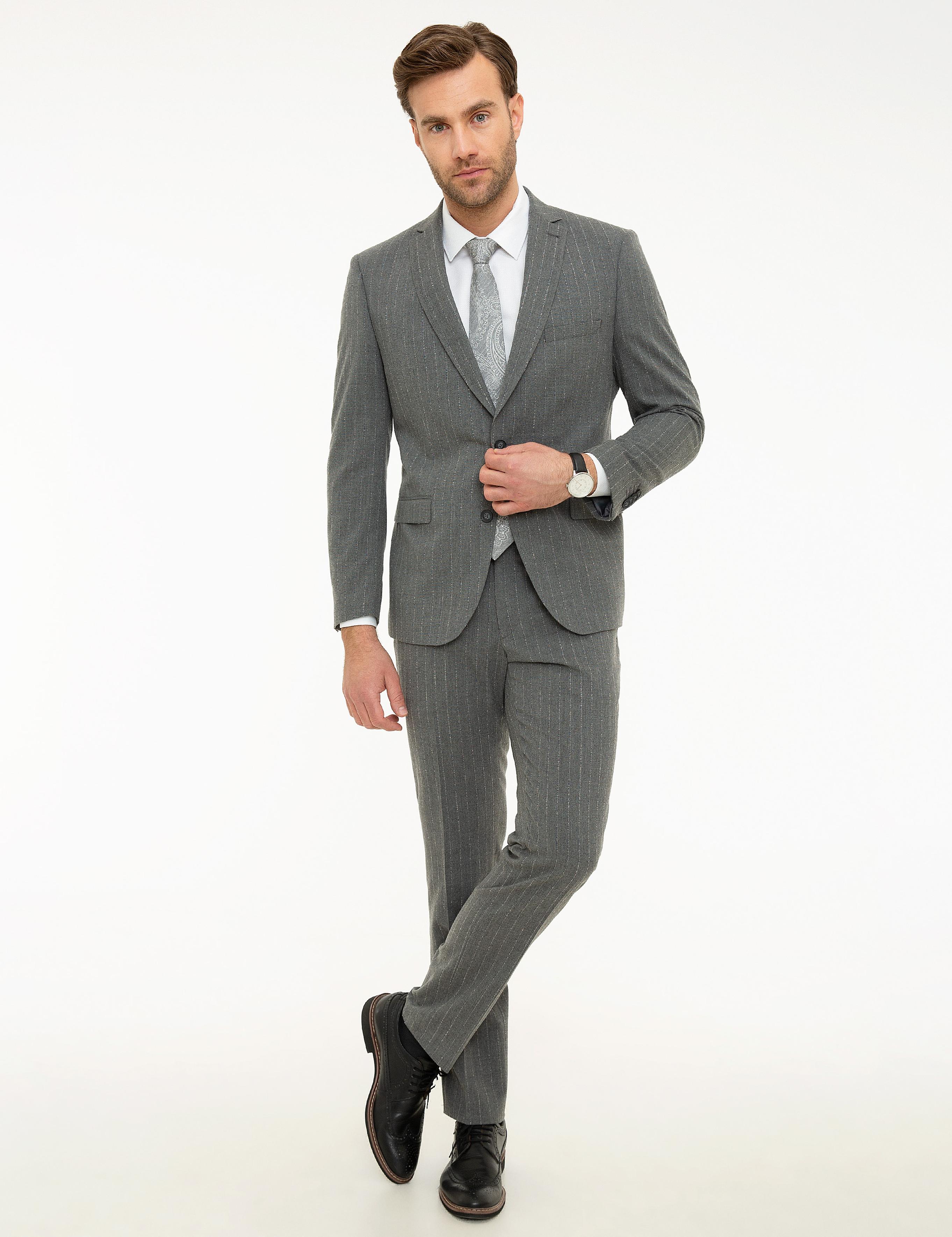 Füme Slim Fit Takım Elbise