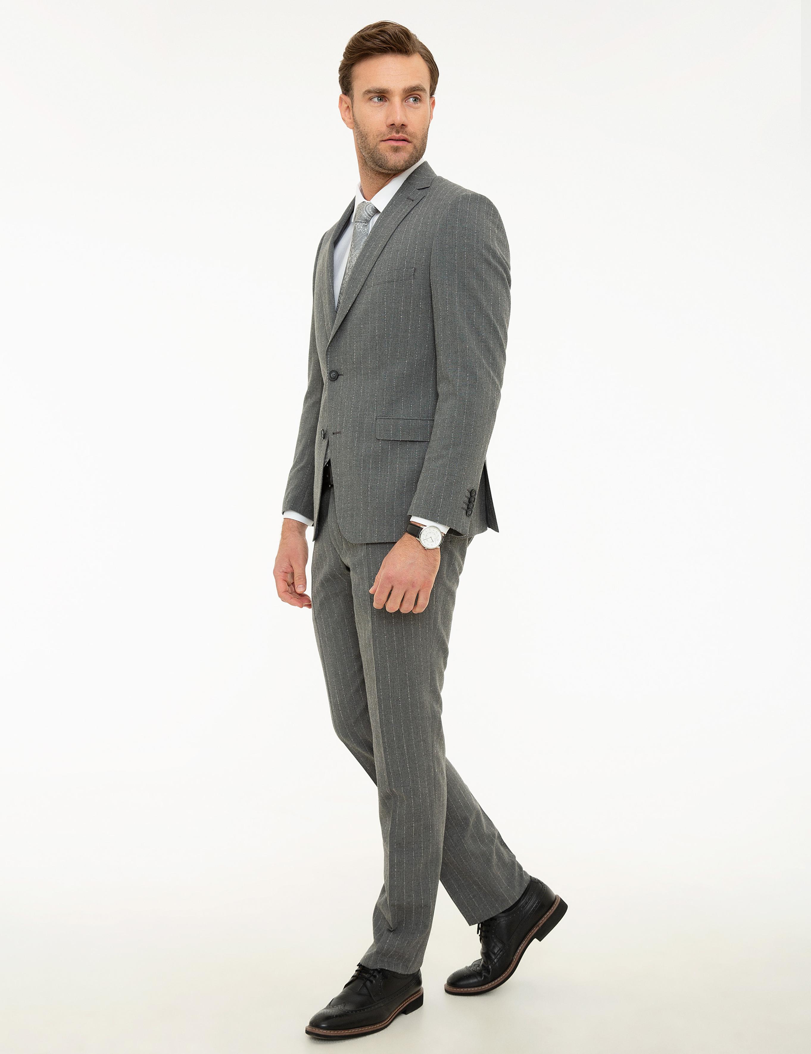 Füme Slim Fit Takım Elbise