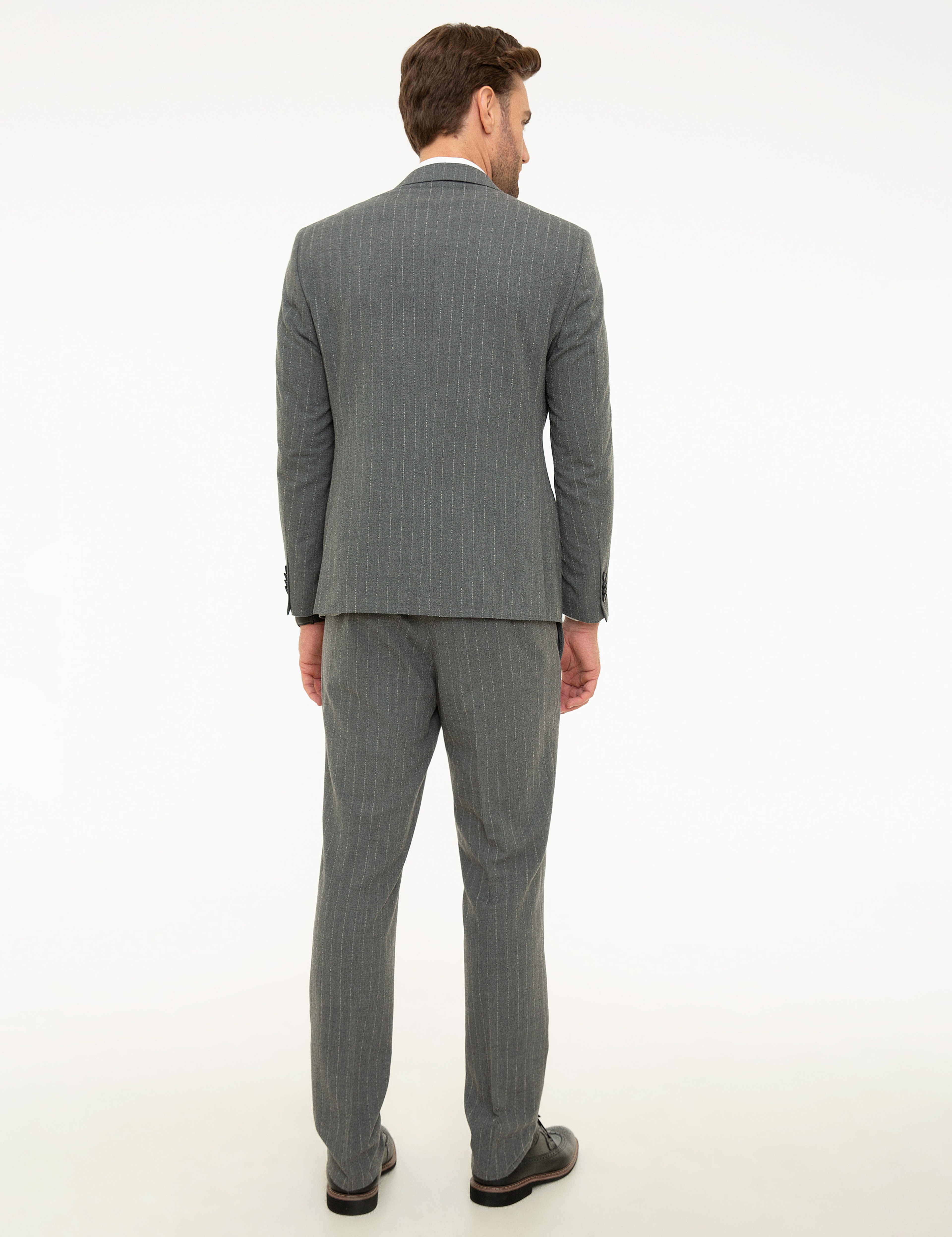 Füme Slim Fit Takım Elbise - Image 4