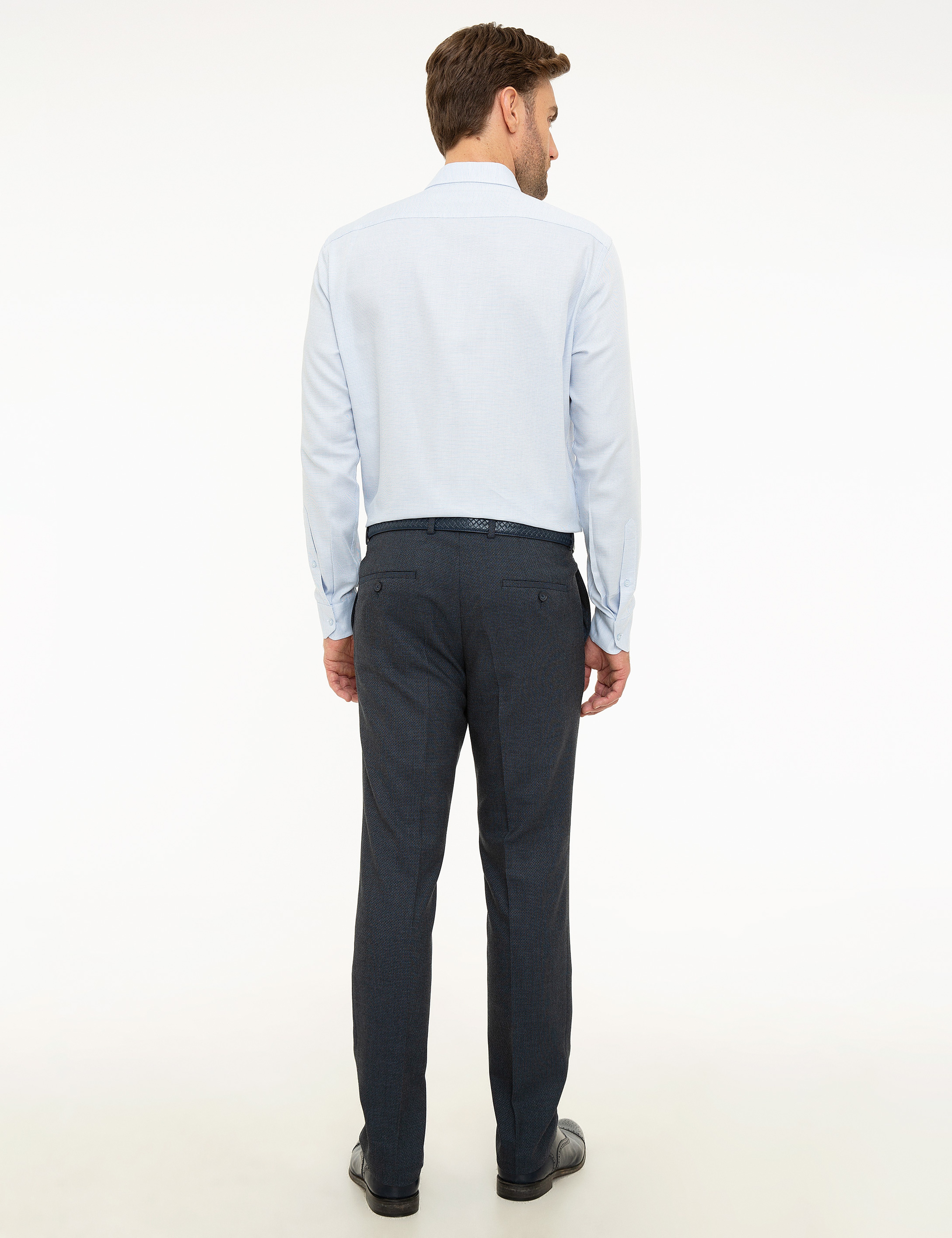 Lacivert Slim Fit Kumaş Pantolon - Image 3