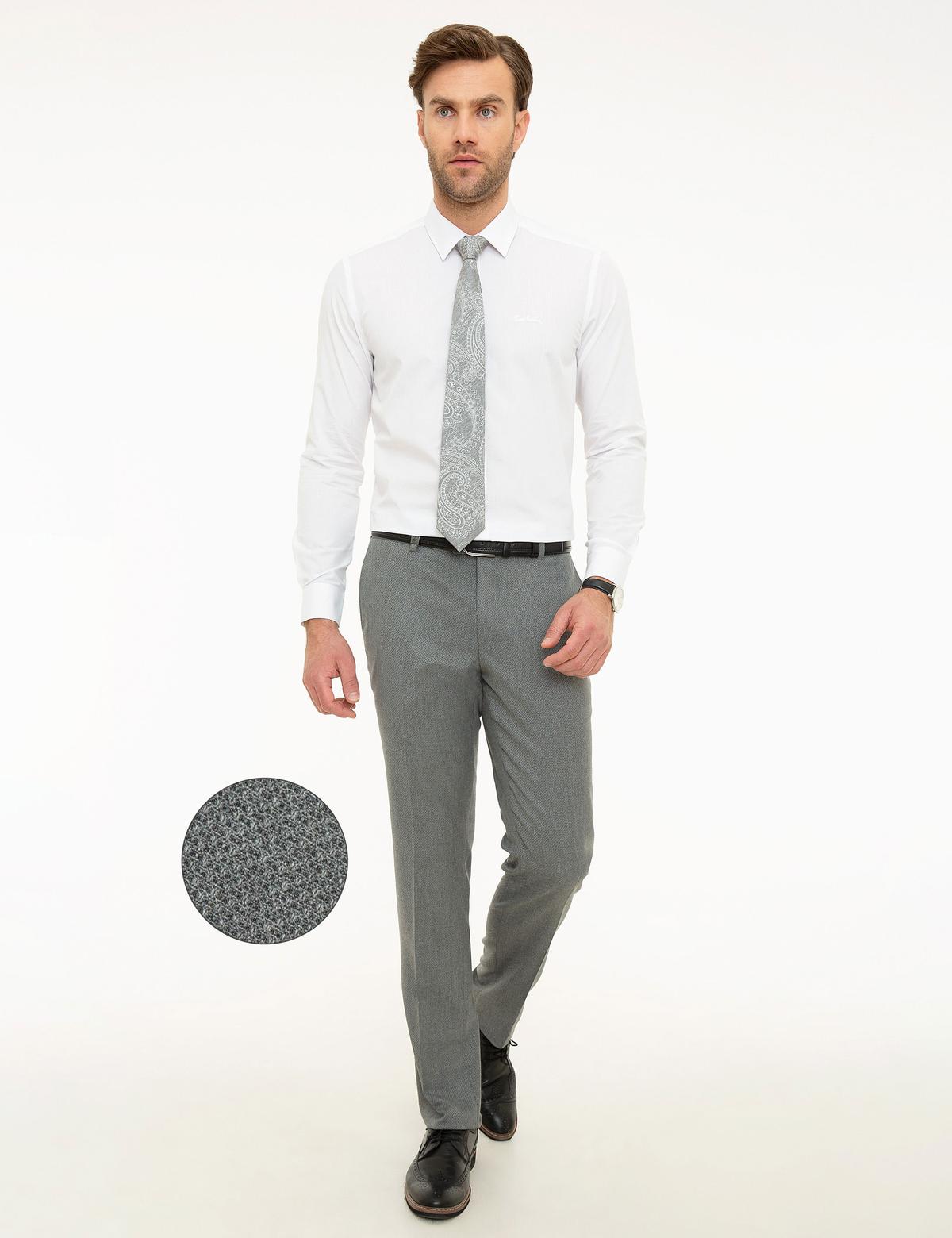 Gri Slim Fit Pantolon