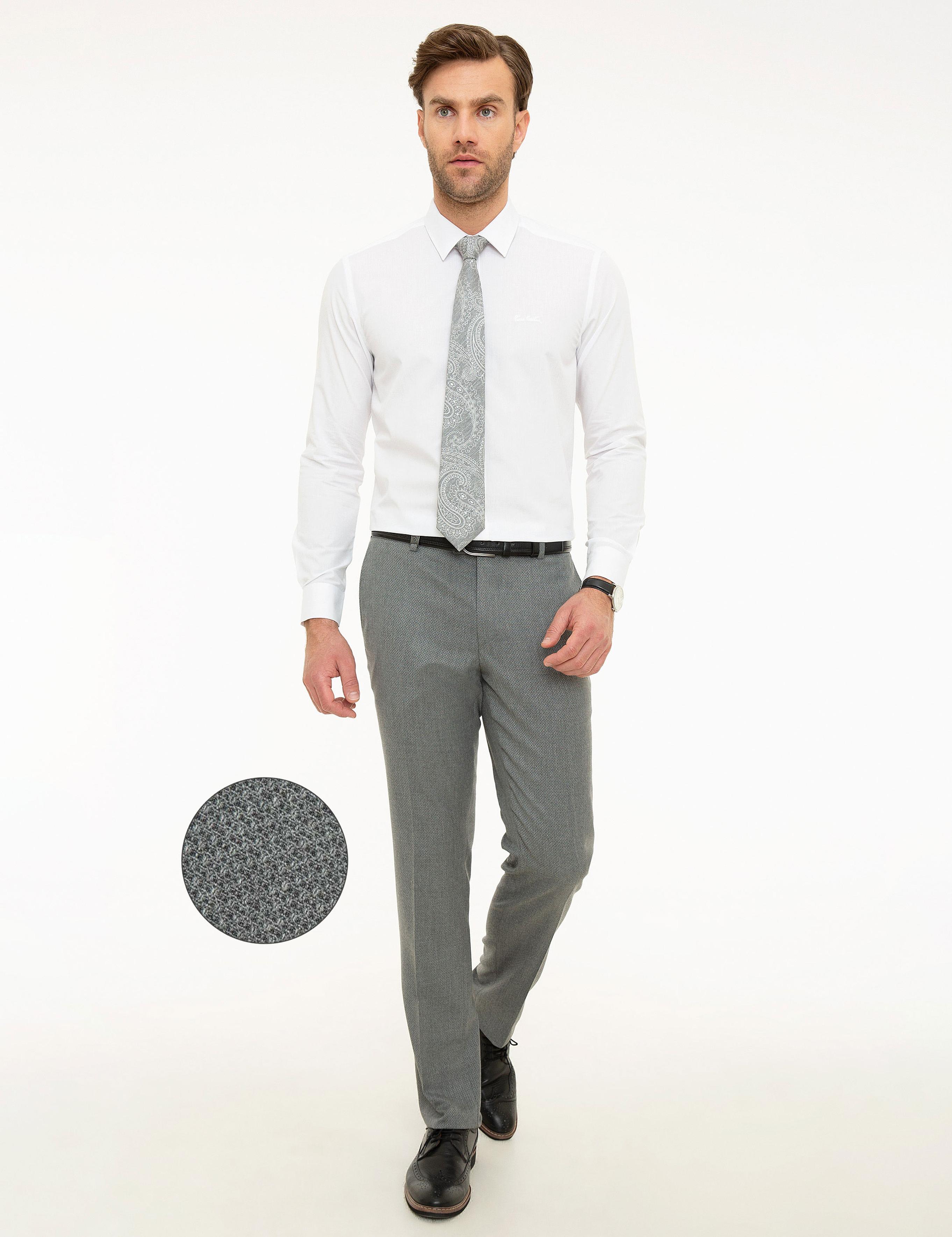 Gri Slim Fit Pantolon