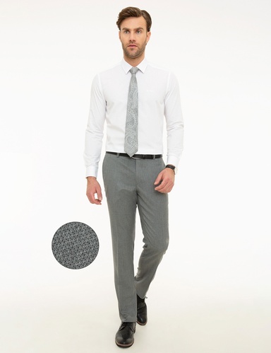 Gri Slim Fit Pantolon