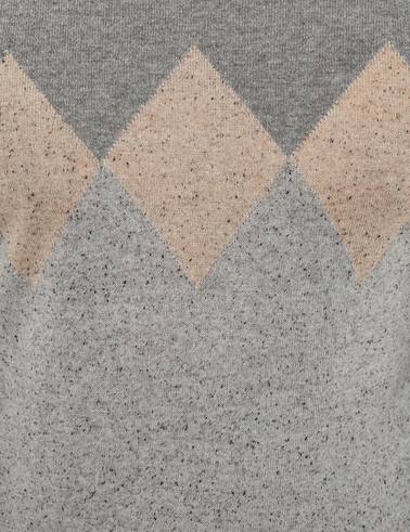 Açık Gri Slim Fit Bisiklet Yaka Yün Karışımlı Triko Kazak