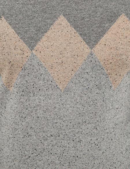 Açık Gri Slim Fit Bisiklet Yaka Yün Karışımlı Triko Kazak - 50216138028