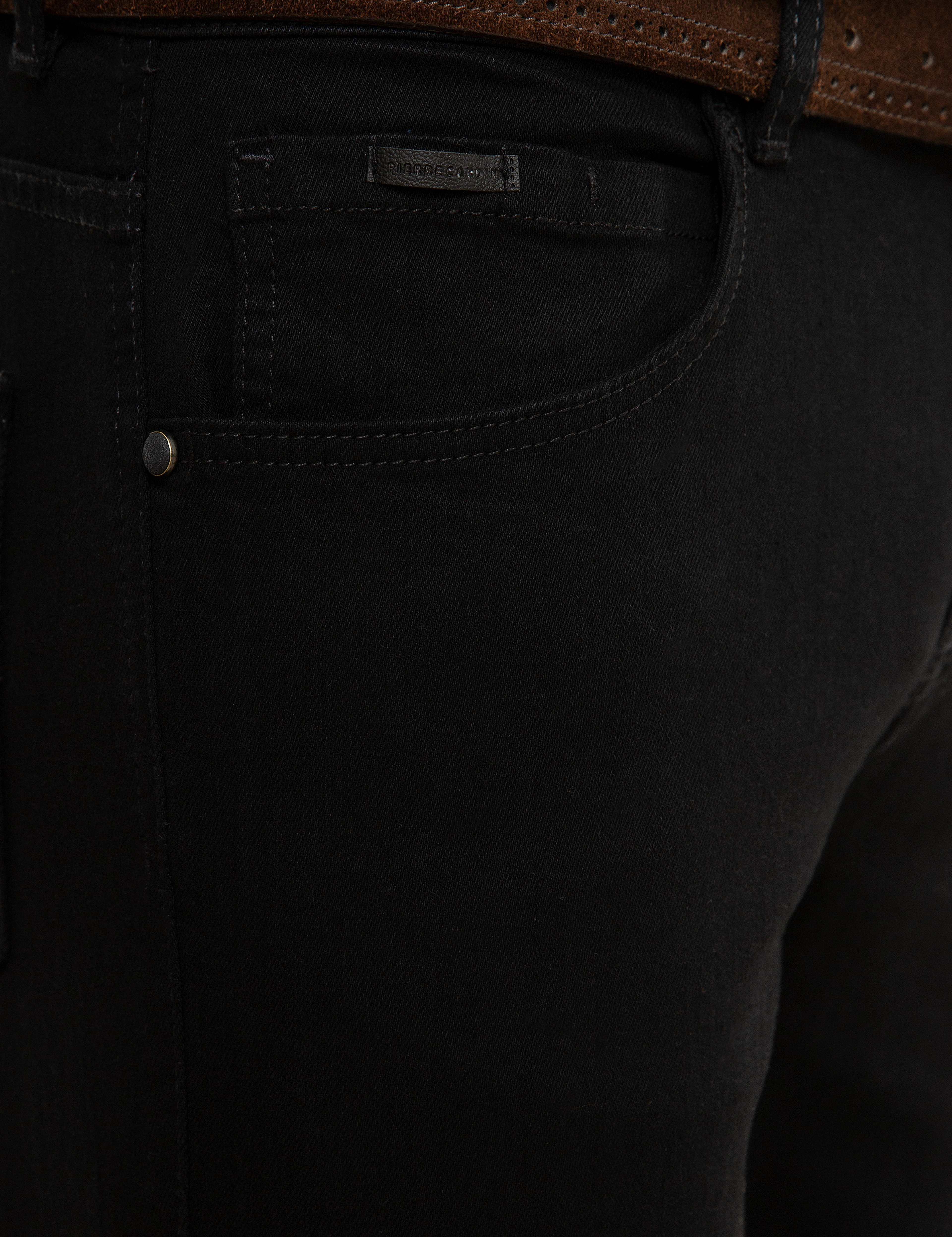 Siyah Slim Fit Jean Pantolon - Image 4