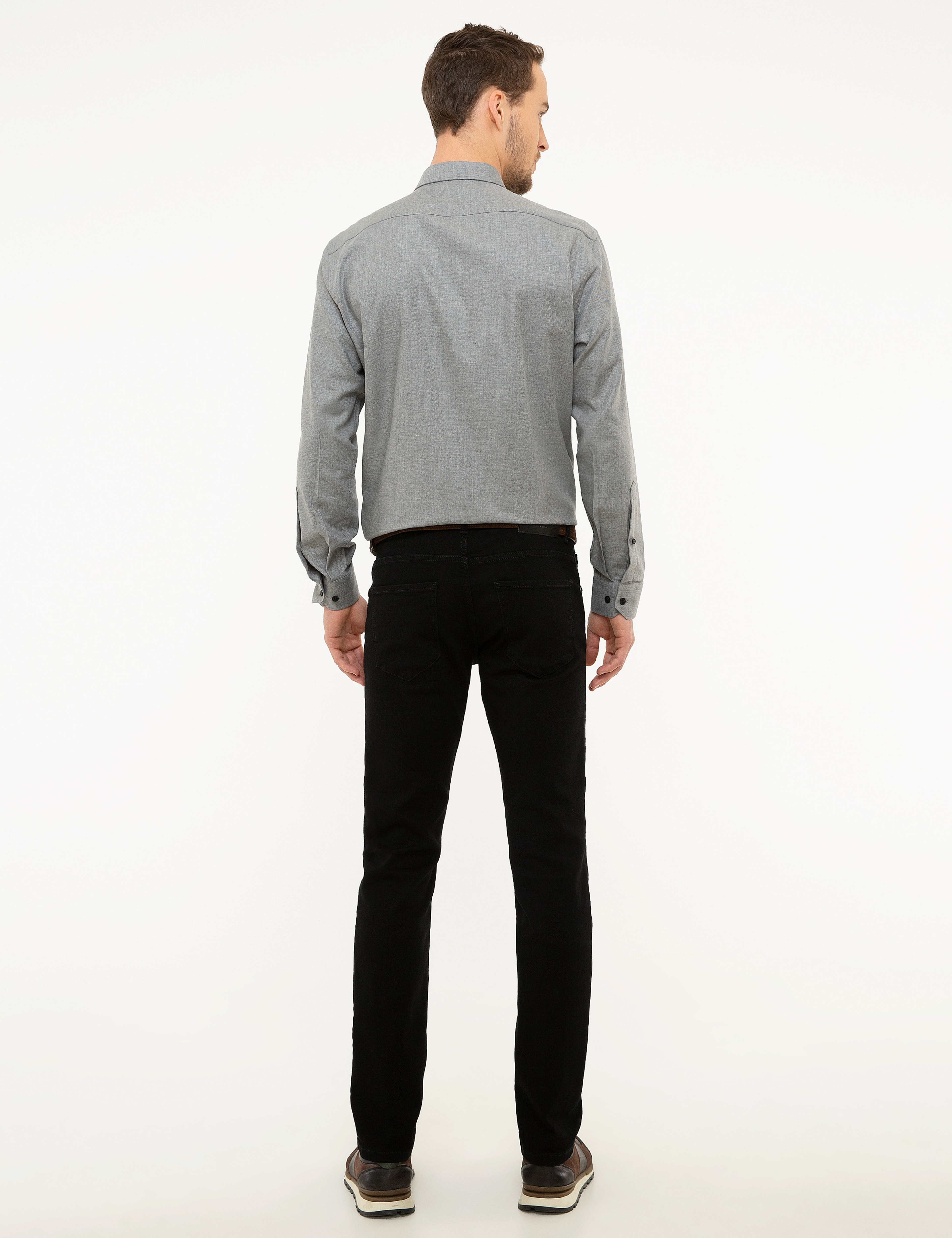 Siyah Slim Fit Jean Pantolon - Image 3