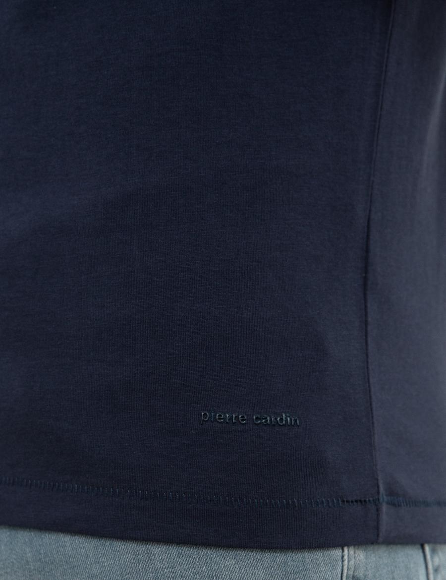 Lacivert Slim Fit Bisiklet Yaka Basic Tişört