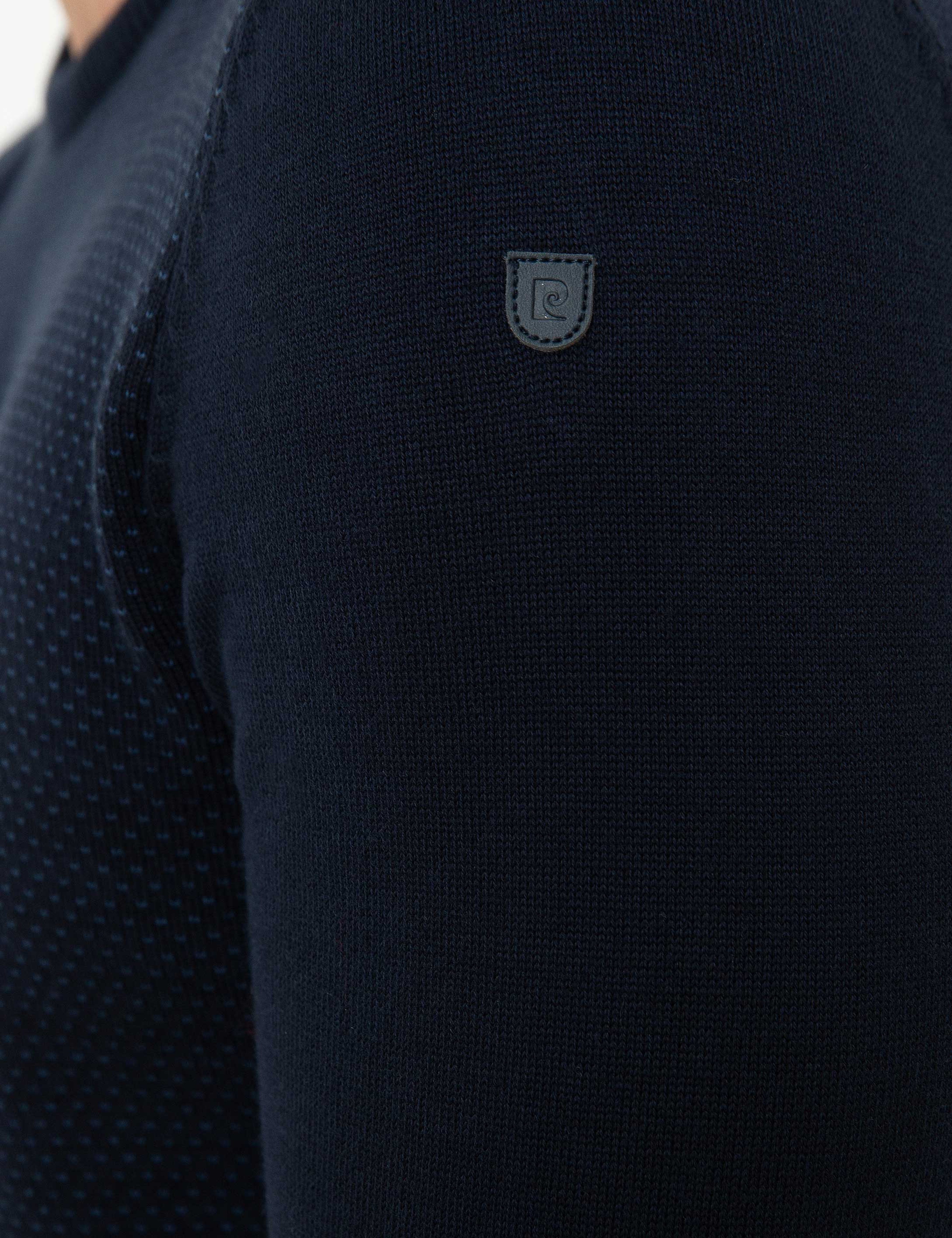 Koyu Lacivert Slim Fit Triko Kazak - Image 6