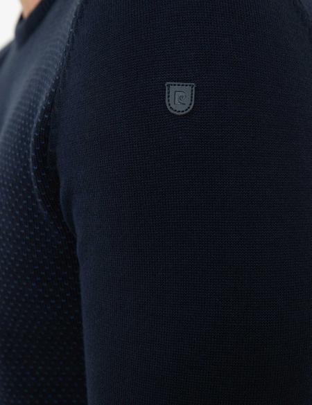 Koyu Lacivert Slim Fit Triko Kazak - 50218117006