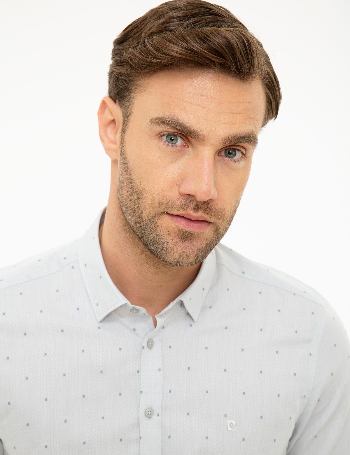 Açık Gri Slim Fit Gömlek