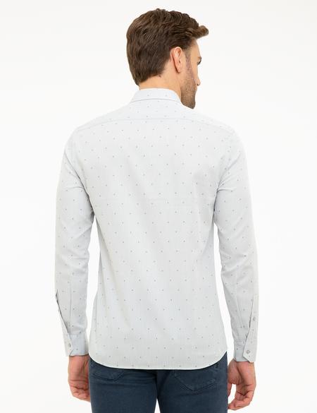 Açık Gri Slim Fit Gömlek - 50219446001