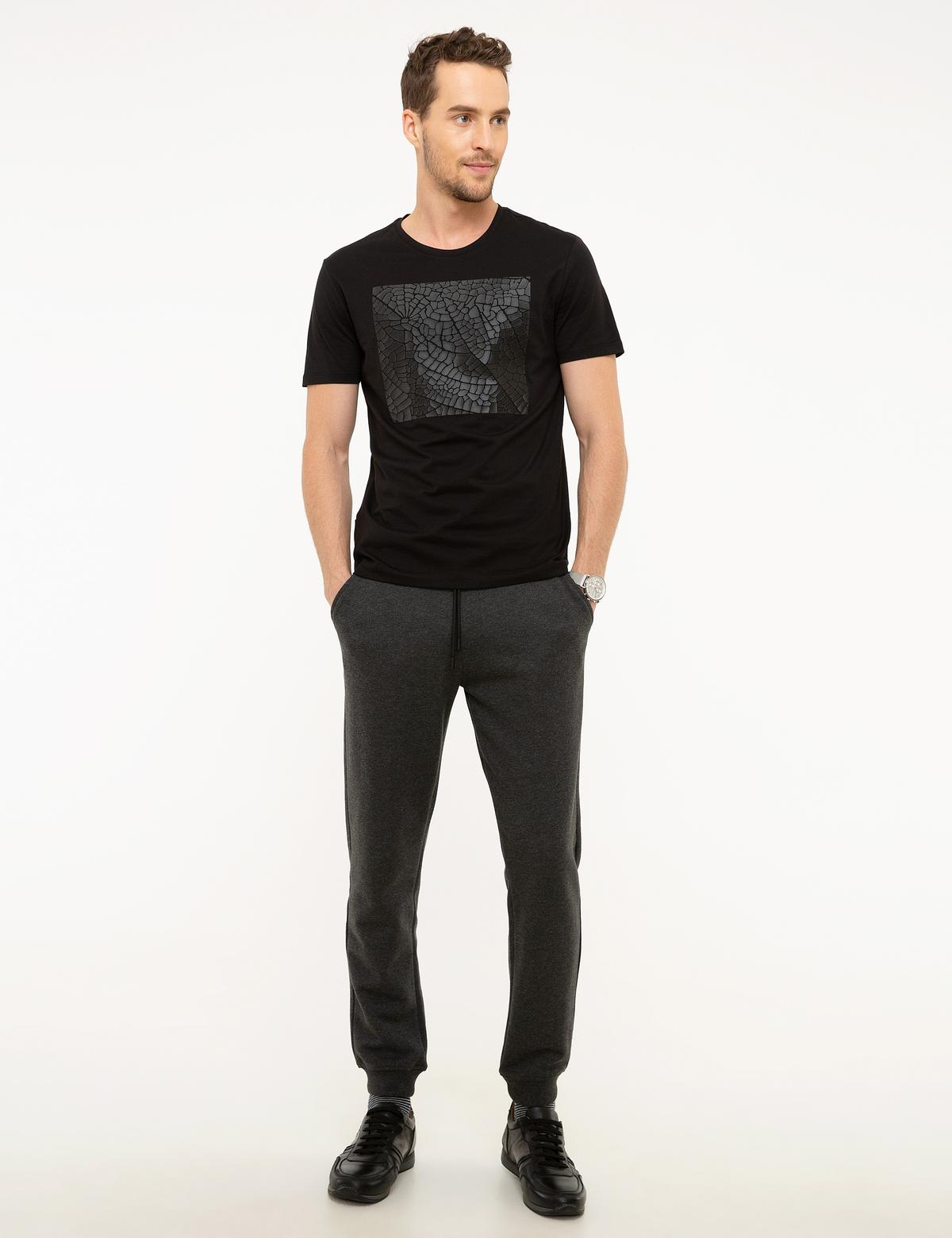 Siyah Slim Fit Tişört - 50218102001