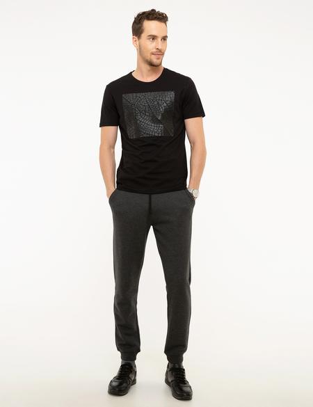 Siyah Slim Fit Tişört - 50218102001