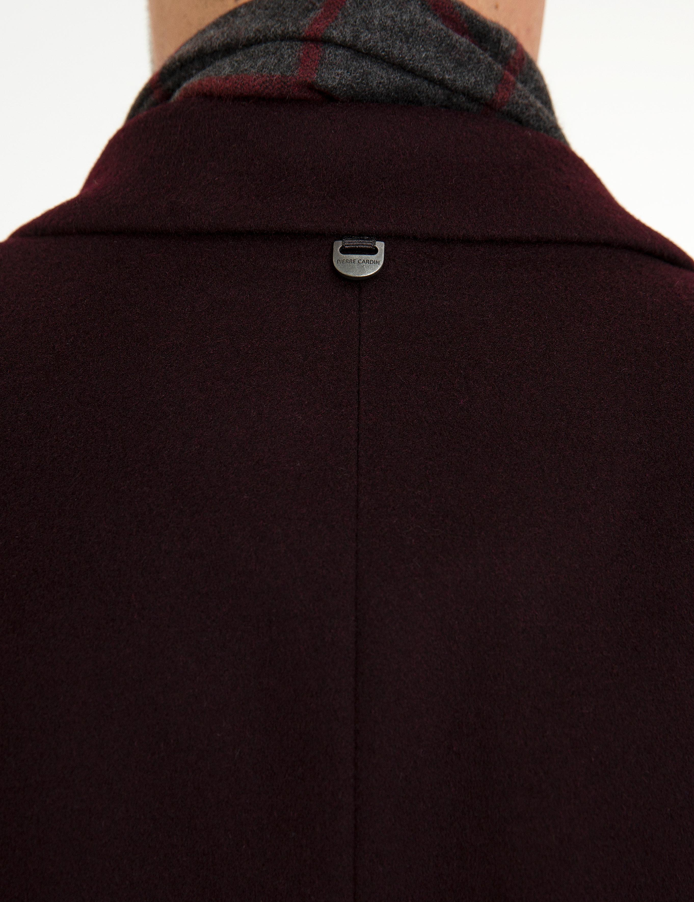 Bordo Ex. Slim Fit Kaşe Kaban
