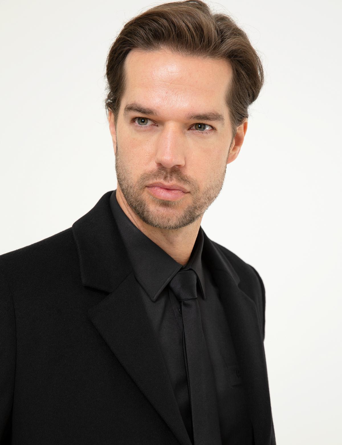 Siyah Ex.Slim Fit Kaban - 50214946030