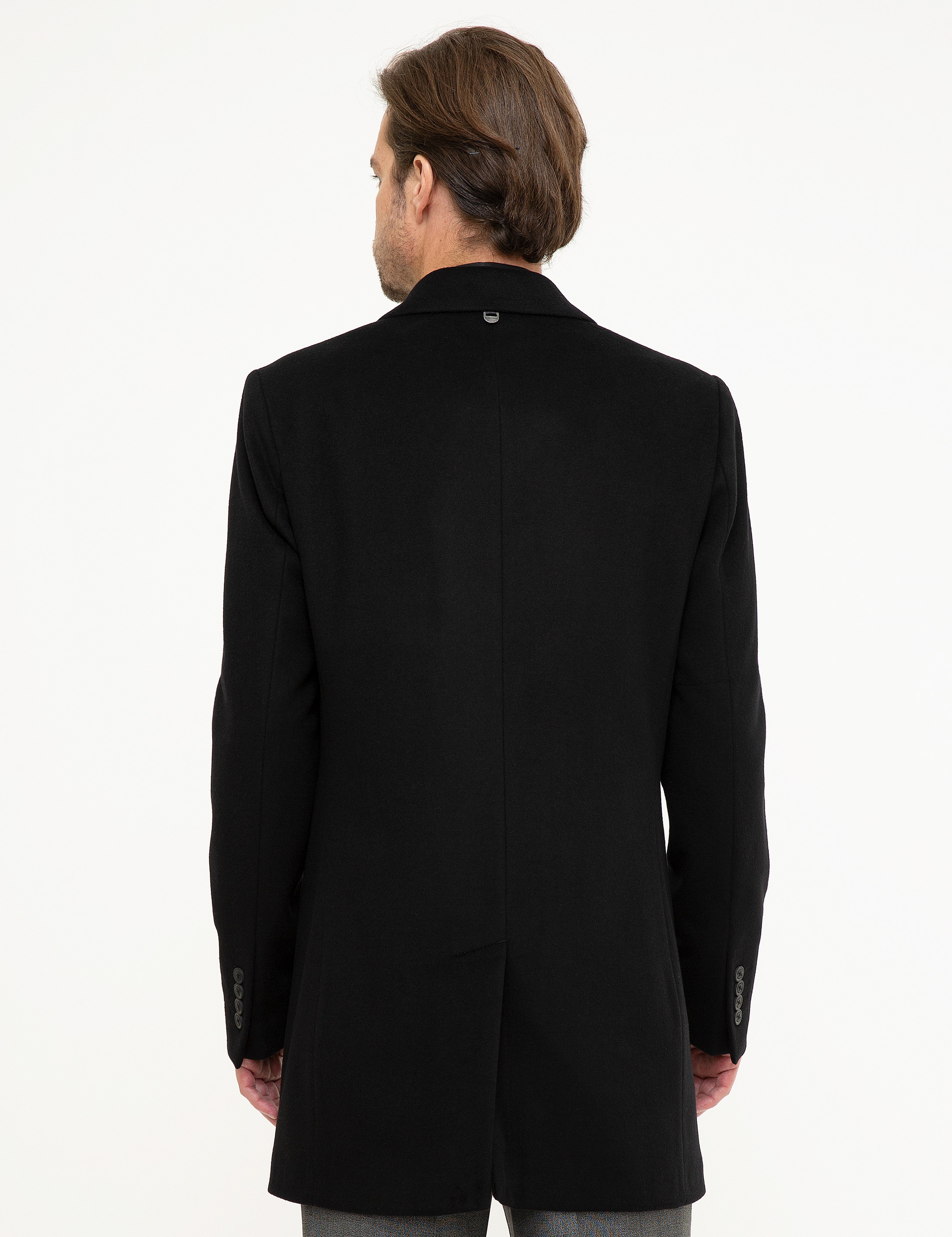 Siyah Ex.Slim Fit Kaban - Image 4