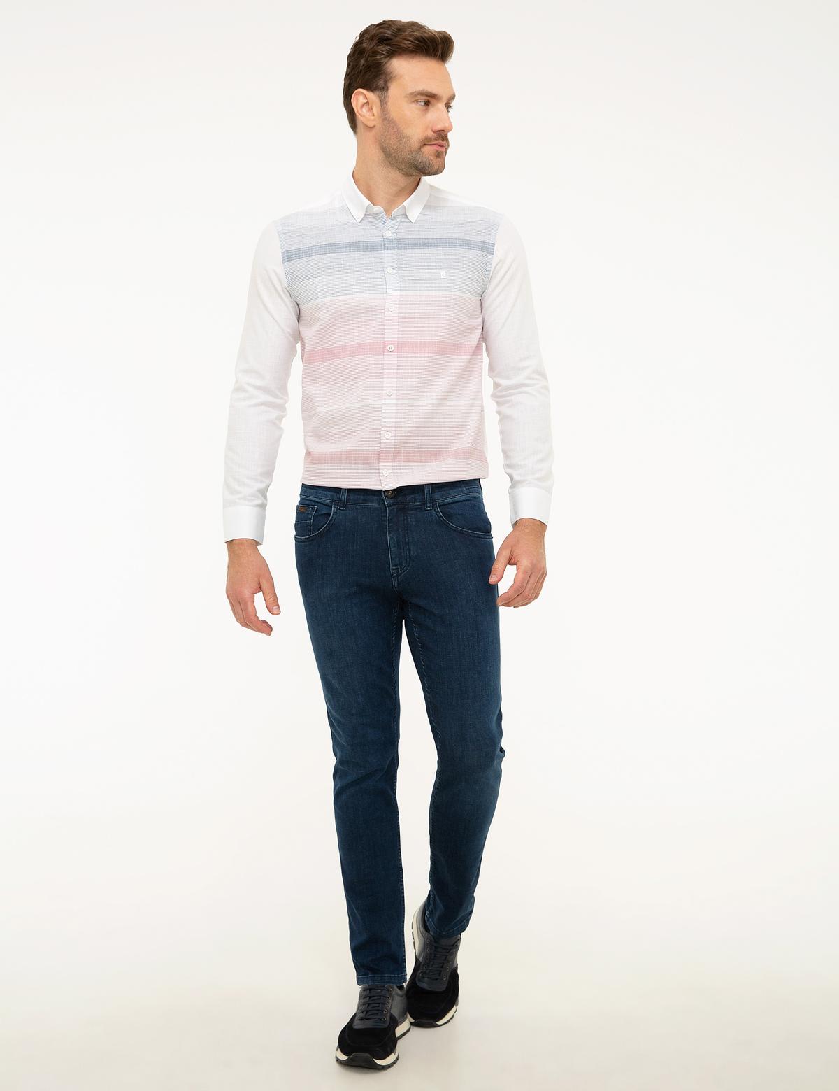 Bordo Slim Fit Uzun Kollu Gömlek - 50216663009