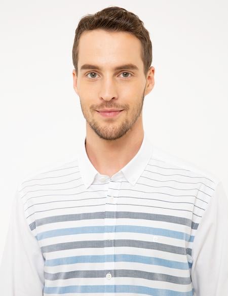 Lacivert Slim Fit Uzun Kollu Gömlek - 50216678001