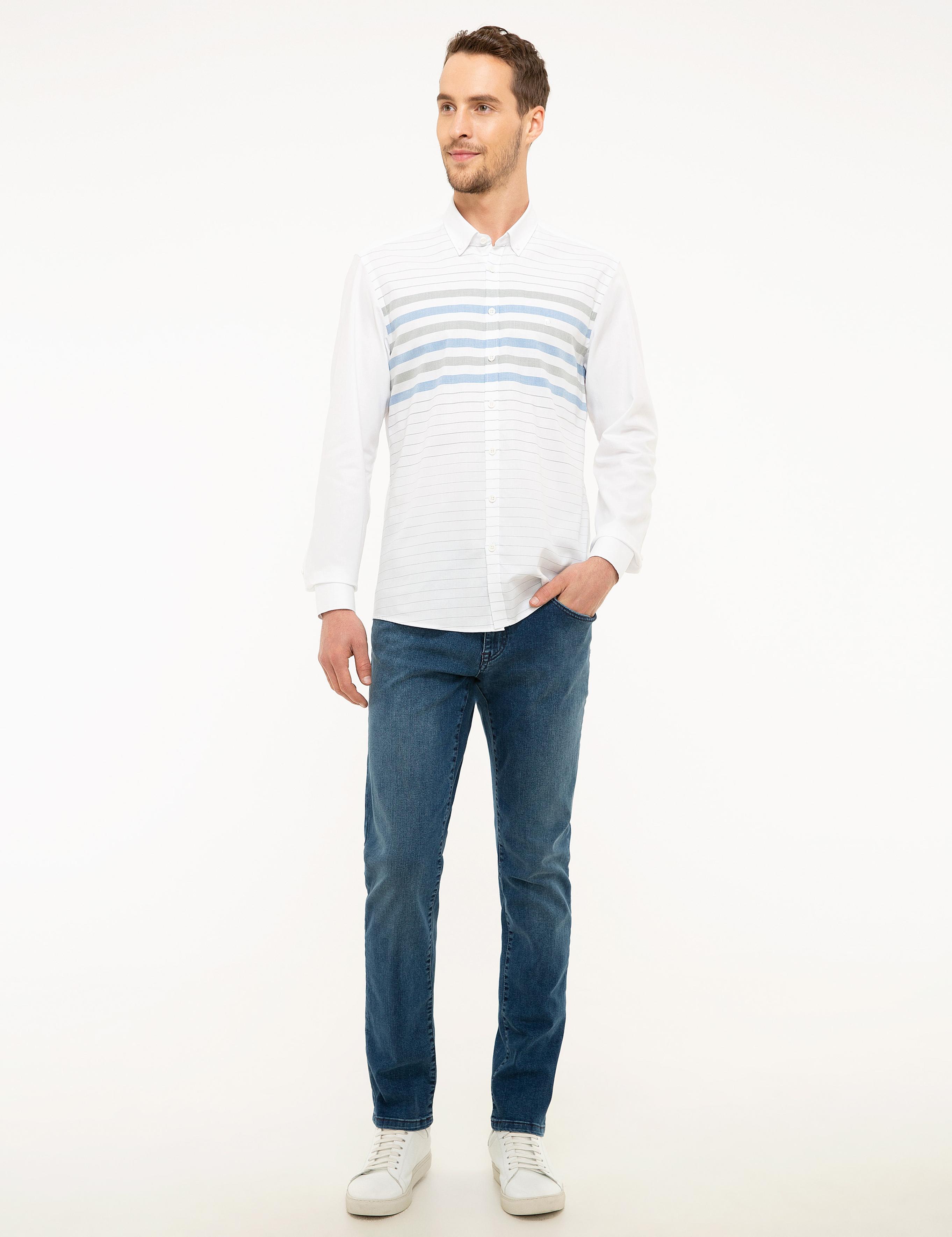 Yeşil Slim Fit Uzun Kollu Gömlek