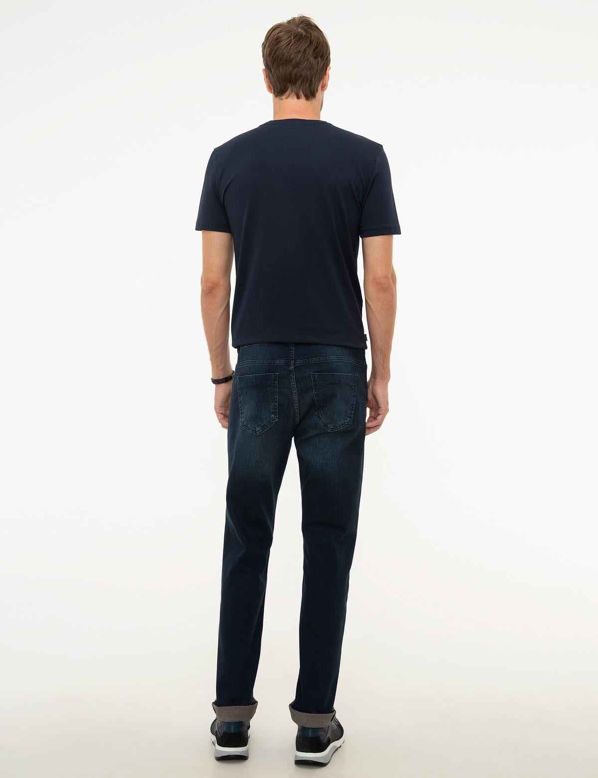 Lacivert Slim Fit Jean Pantolon - 50218098008